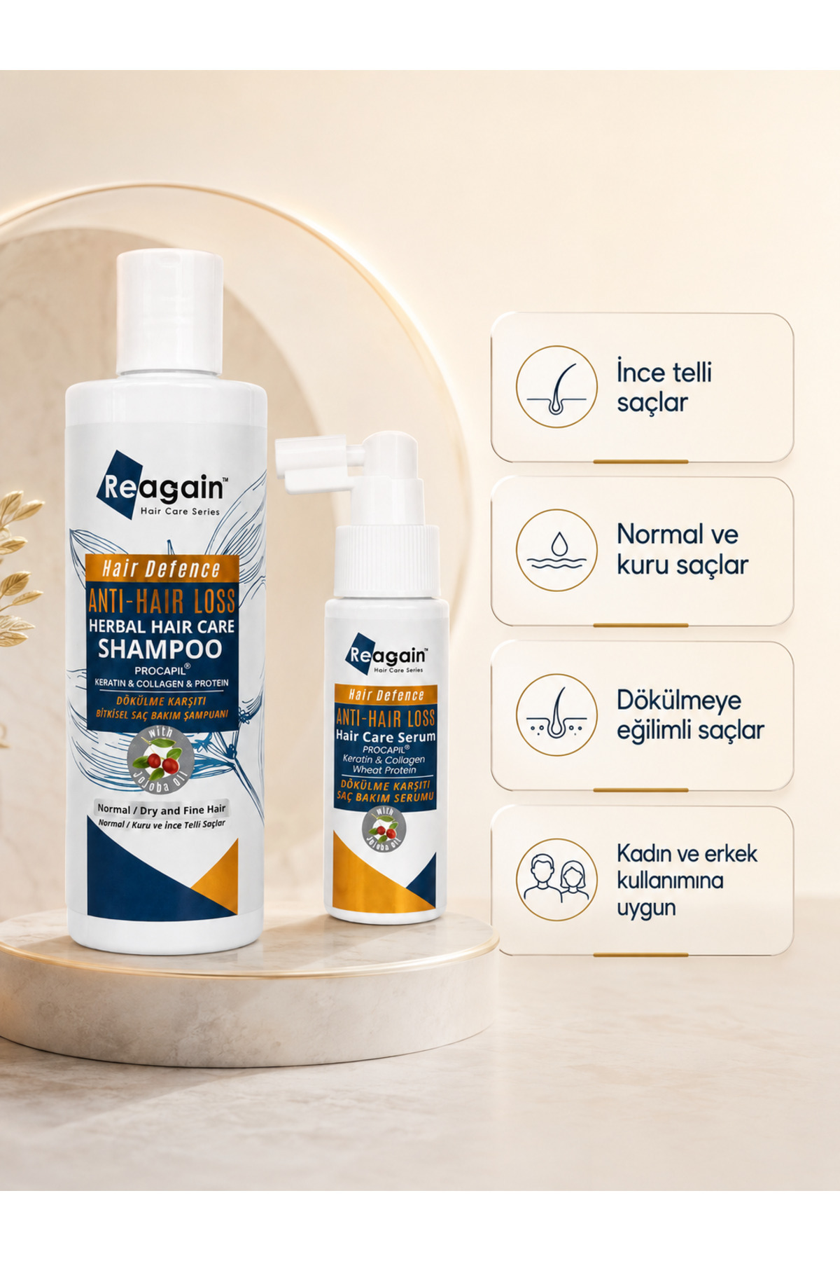 Dökülme Karşıtı ve Güçlendirici 2'li Saç Bakım Seti - Sülfatsız Şampuan & Konsantre Serum — KN446 — تصویر 6 از 8