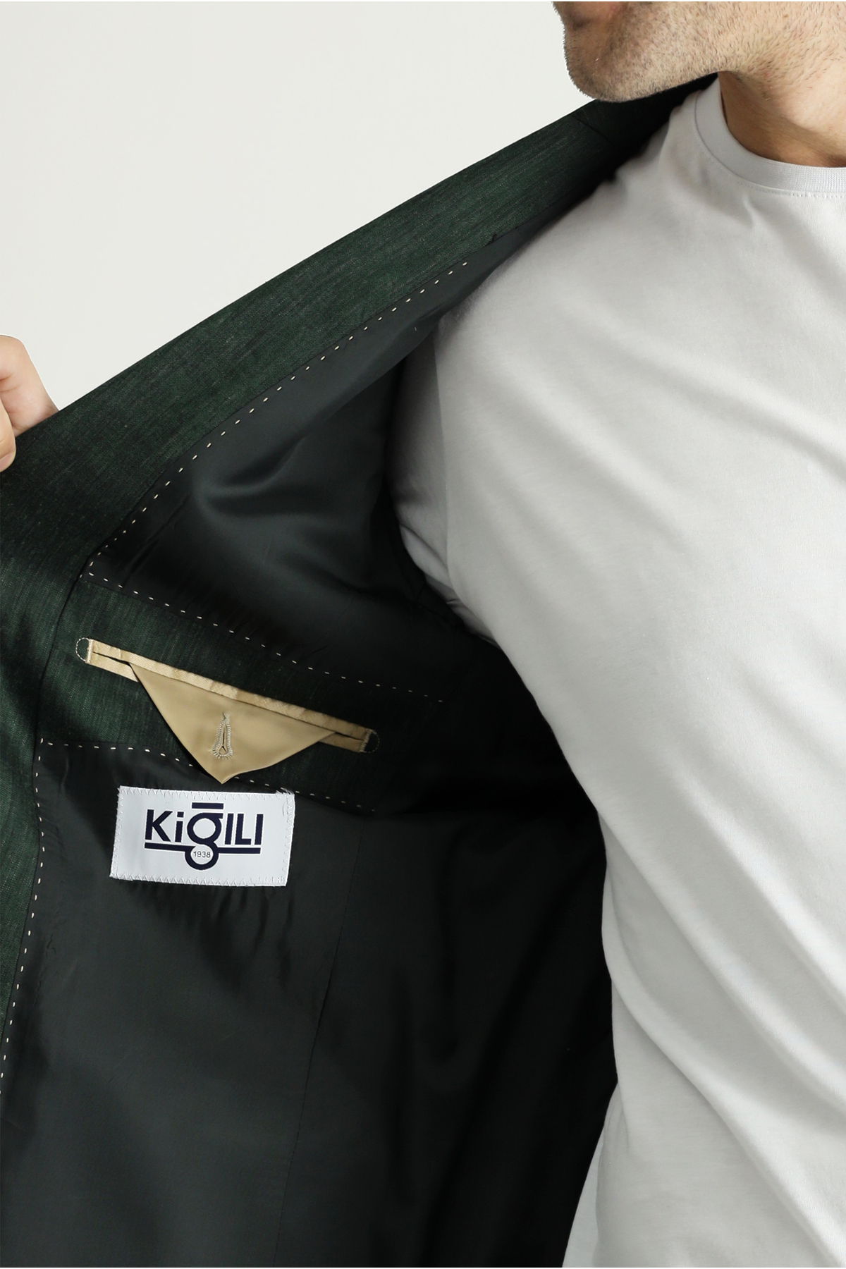 Kiğılı 6 Drop Regular Fit Standart Kesim Keten Karışımlı Spor Ceket görsel 6