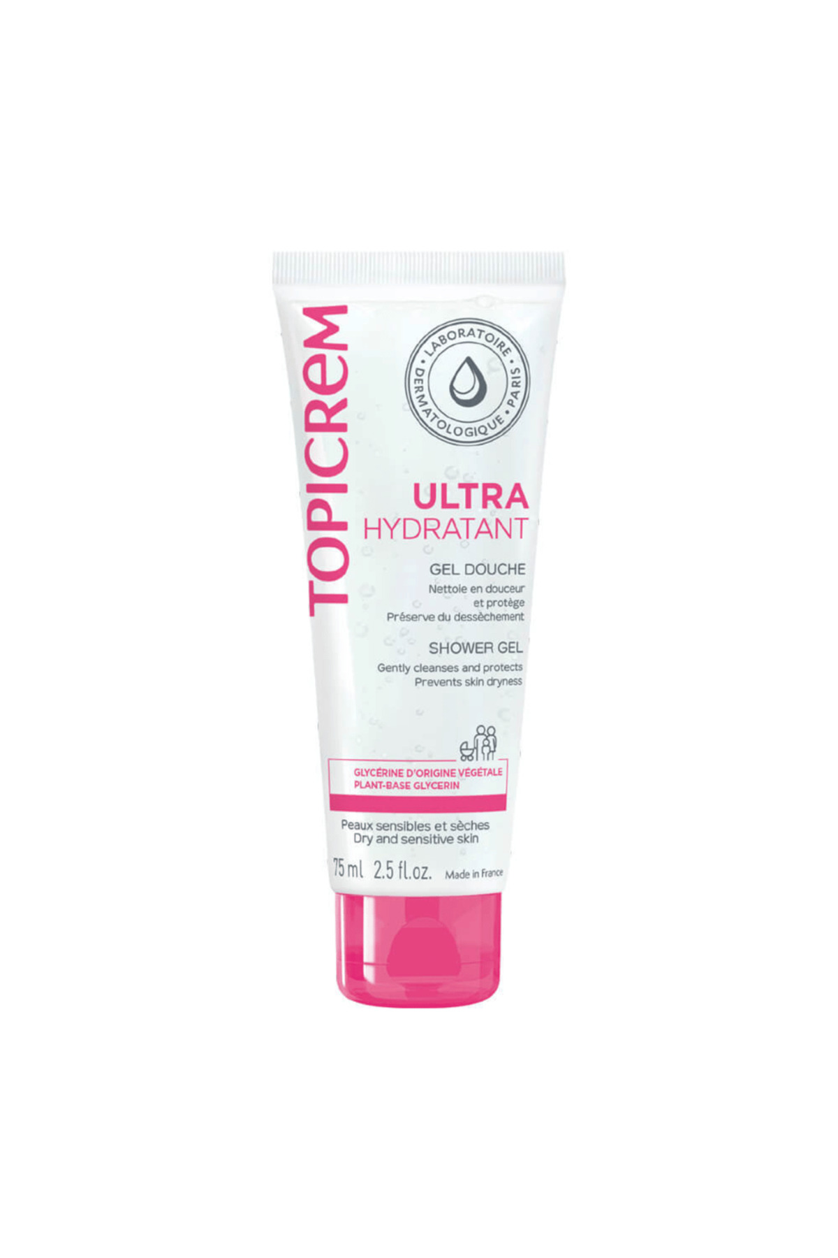 Topicrem Ultra Hydratant Shower Gel 75 ml (Hassas ve kuru ciltler için temizleme jeli) — 3700281704891