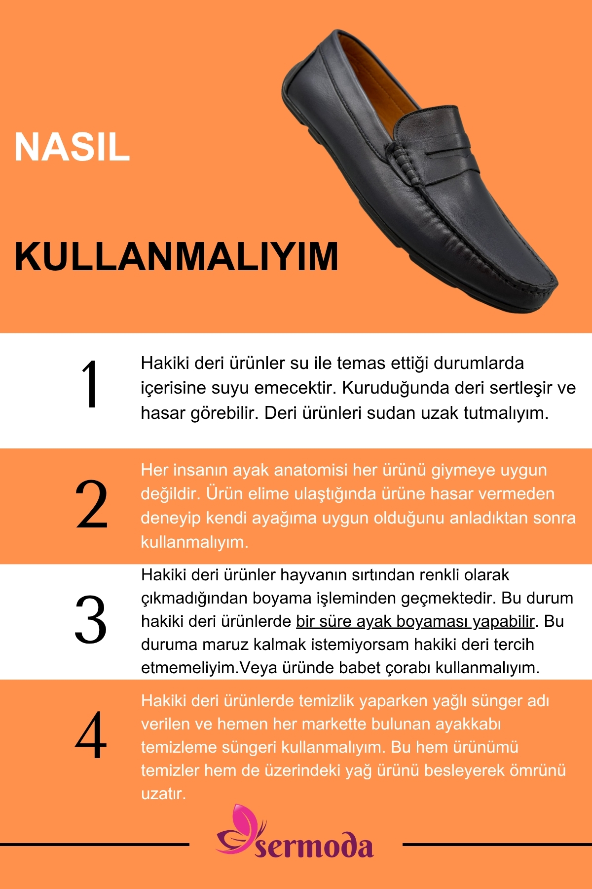 sermoda Erkek Loafer - Hakiki Deri Rok Loafer Erkek Ayakkabı Lacivert görsel 8