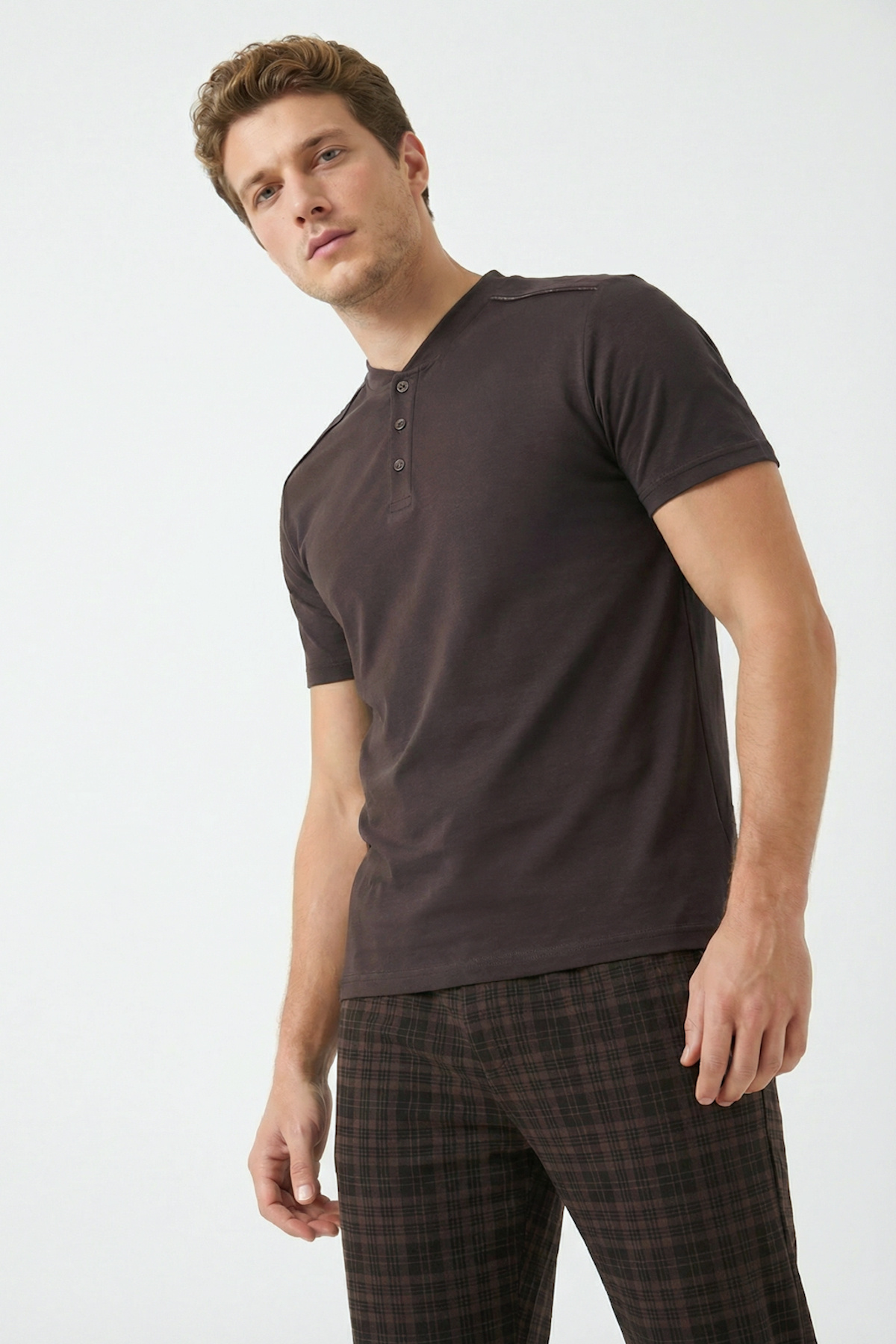 Unlimited Lights 100% Cotton Men's Short Collar Pajamas Set