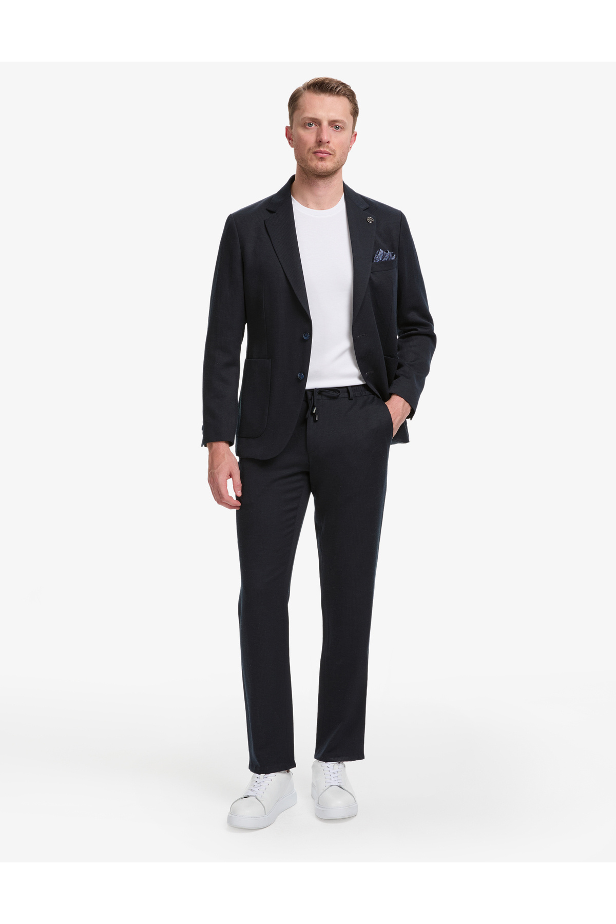 کت و شلوار اسلیم فیت سرمه‌ای ۵۰۳۲۴۲۶۳-VR033 پیر کاردین کت و شلوار Pierre Cardin