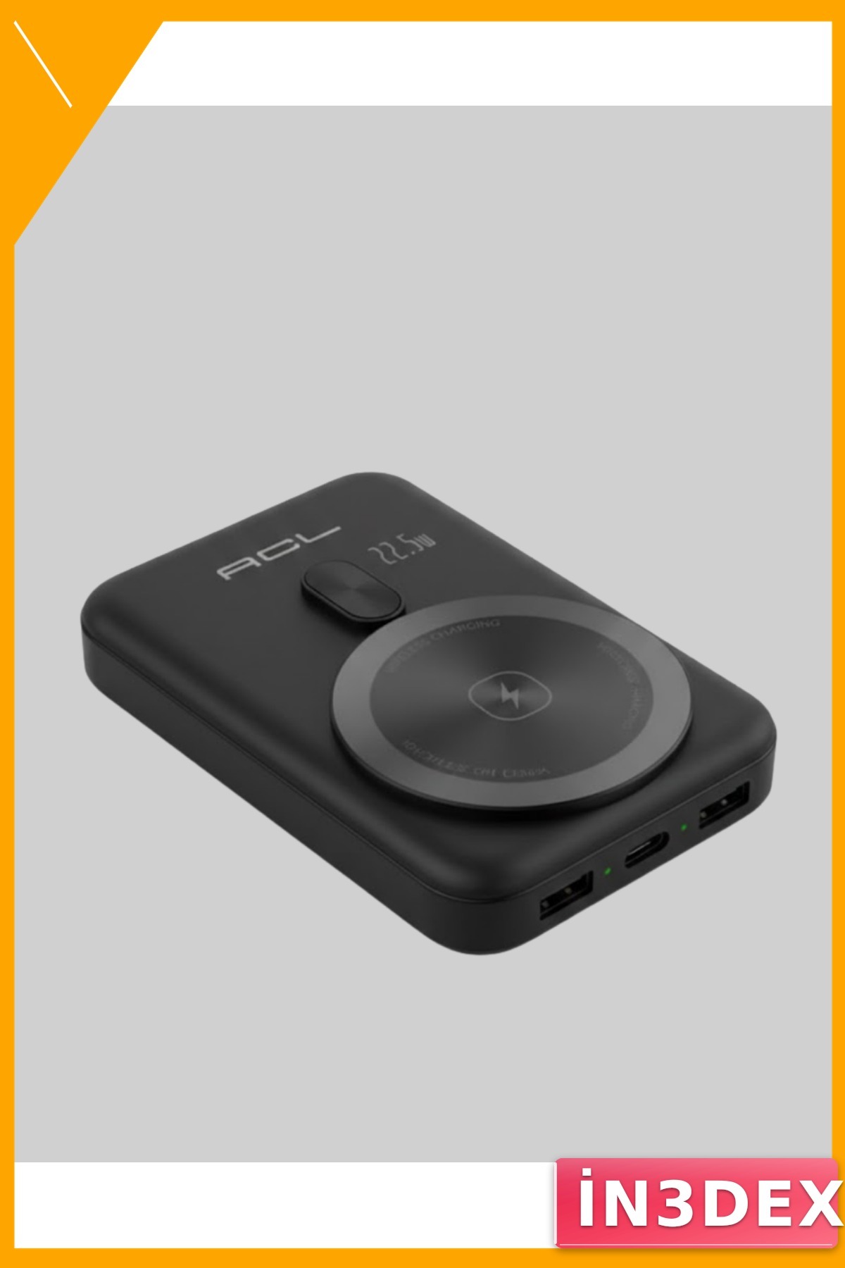 Manyetik Kablosuz Powerbank 22.5W Hızlı Şarj LCD Ekranlı
