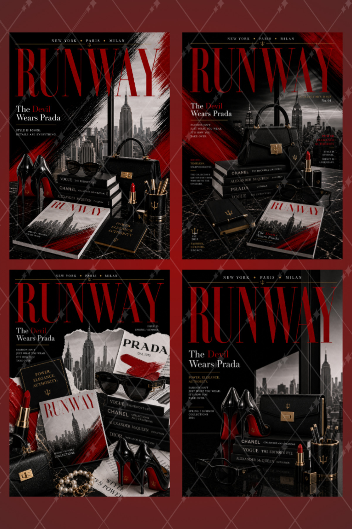 Mimu Art Studio Runway Defter Seti Devil Wears Prada Moda Temalı
