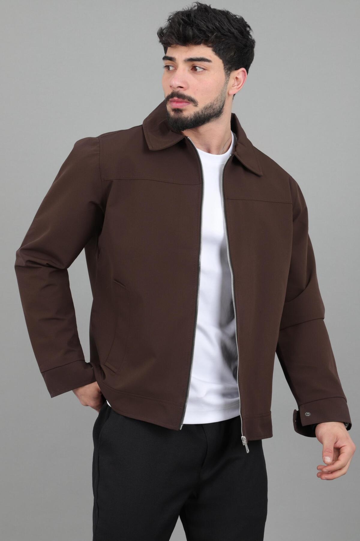 Stilkombin Yakalı Fermuarlı Mevsimlik Mont PLDP 3033_60390
