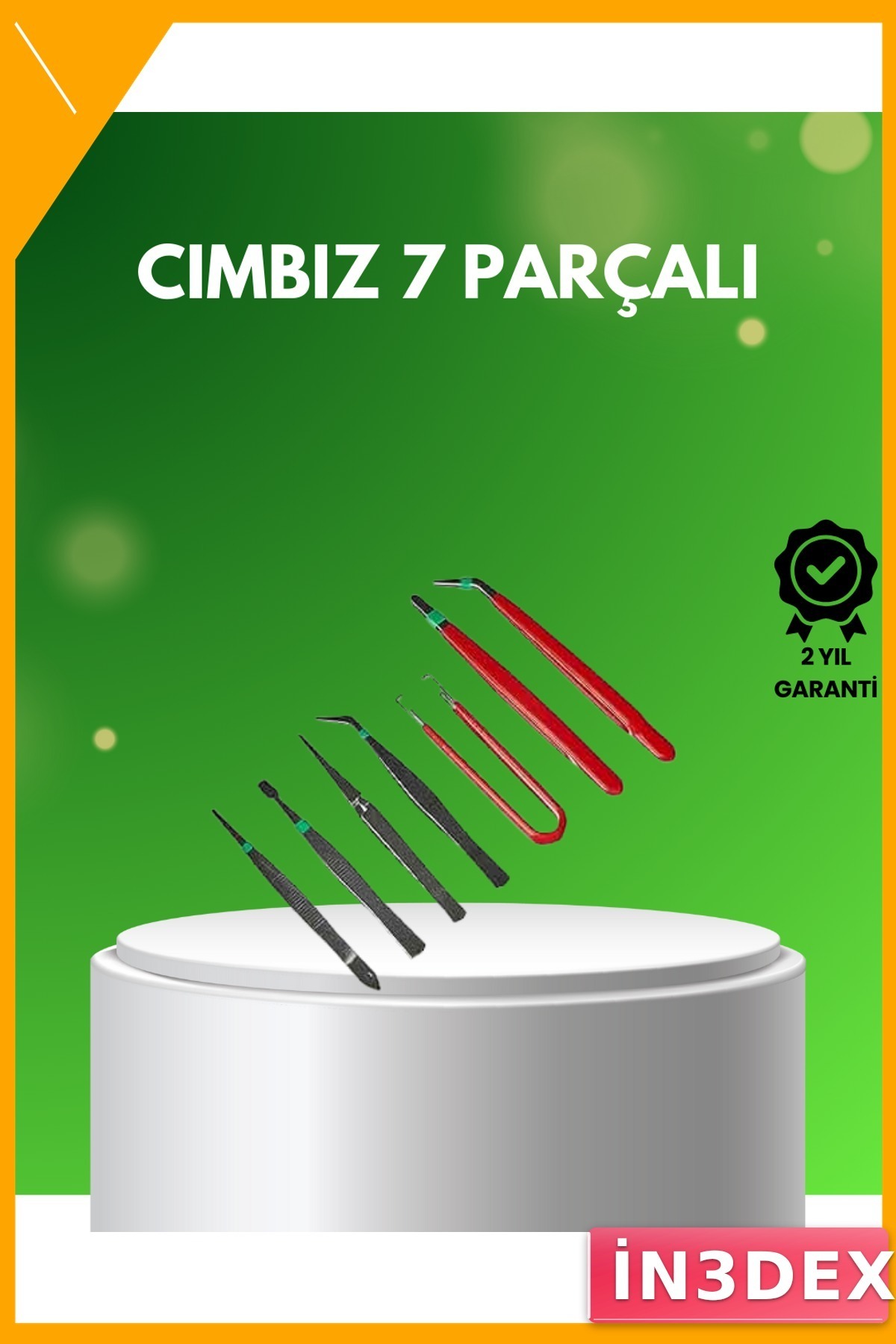 Hassas Çelik Cımbız Seti 7 Parça Elektronik ve Saat Tamiri İçin