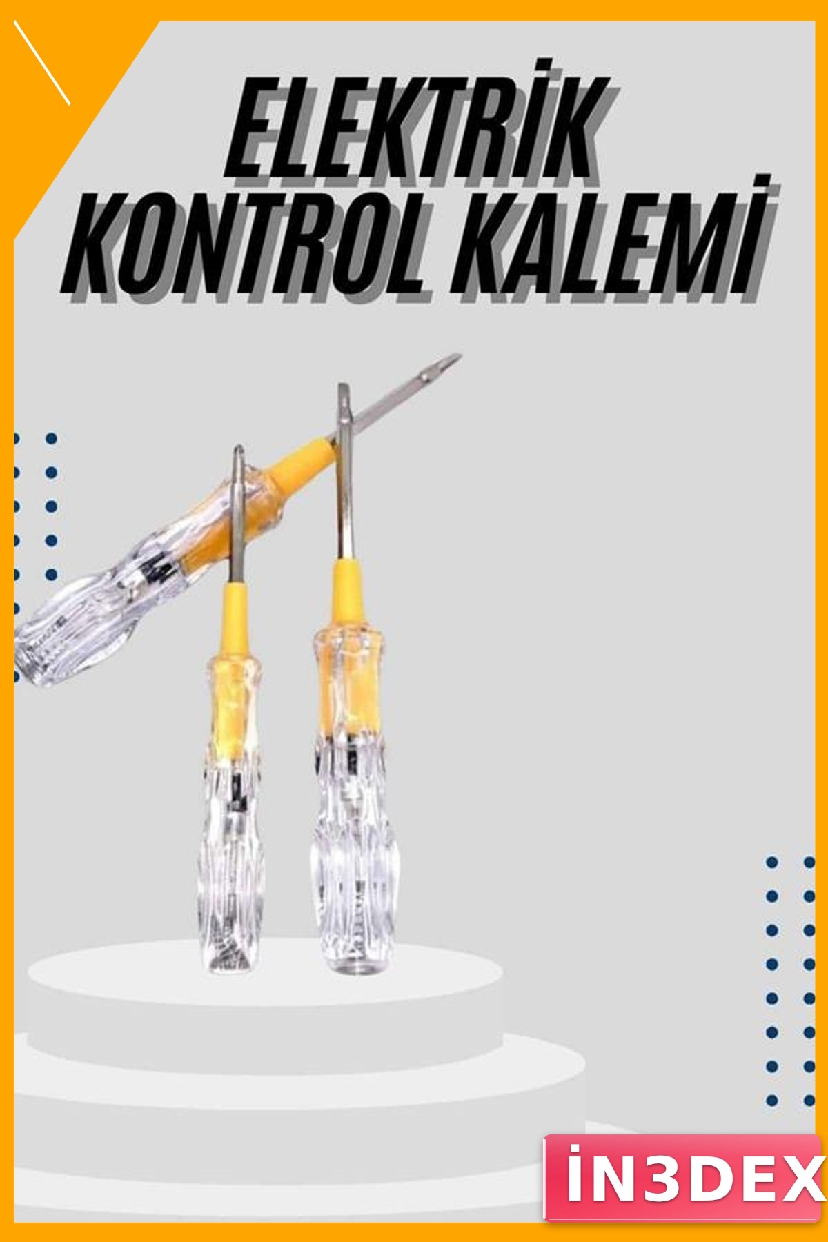 Çift Taraflı Uçlu Elektrik Akım Test Kalemi Tornavida
