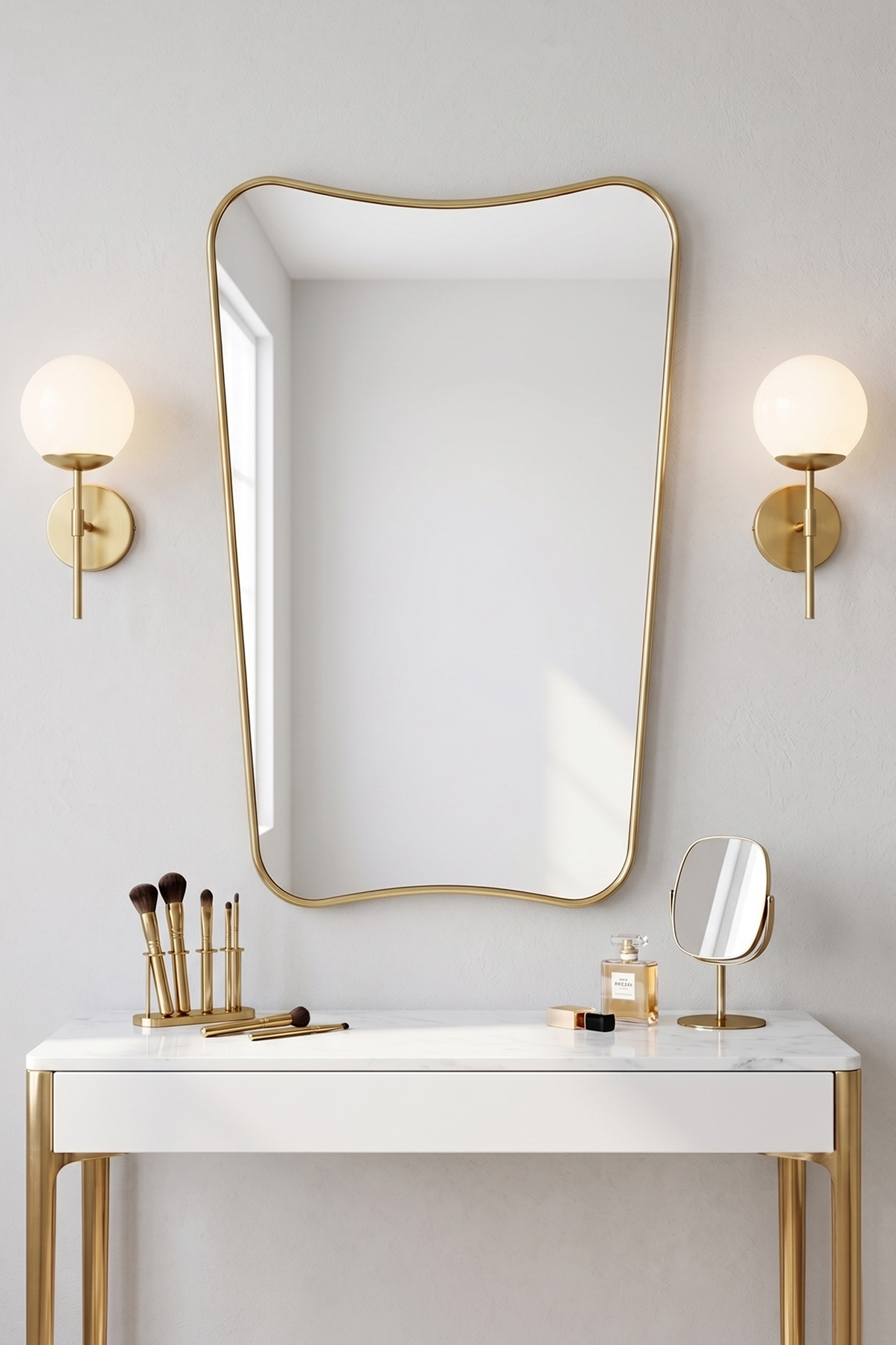 Butterfly Modern Sink Mounted Wall Mirror, Stylish Design Living Room & Entrance Decorative Mirror