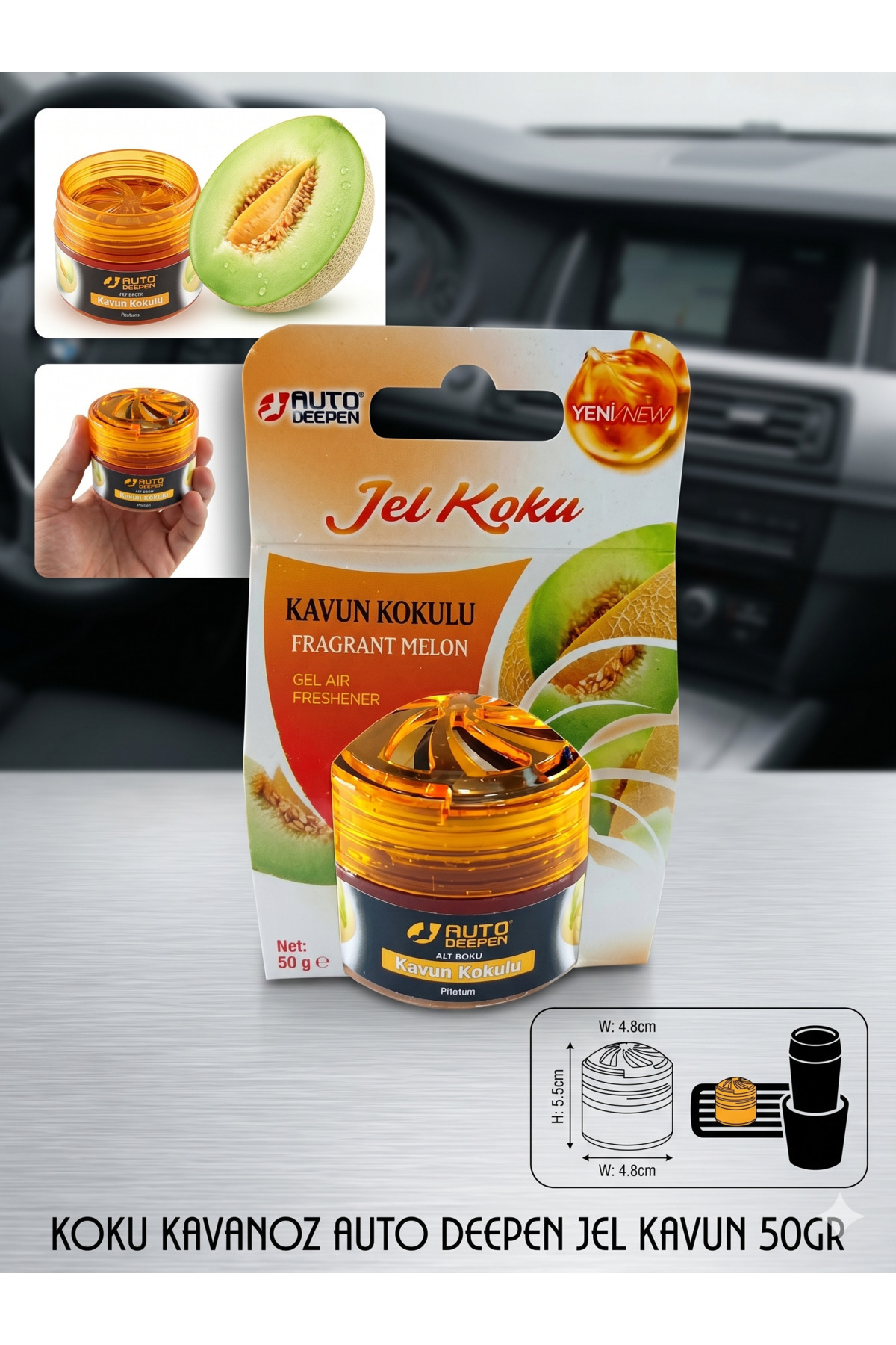 Deepen KOKU KAVANOZ AUTO JEL KAVUN 50GR