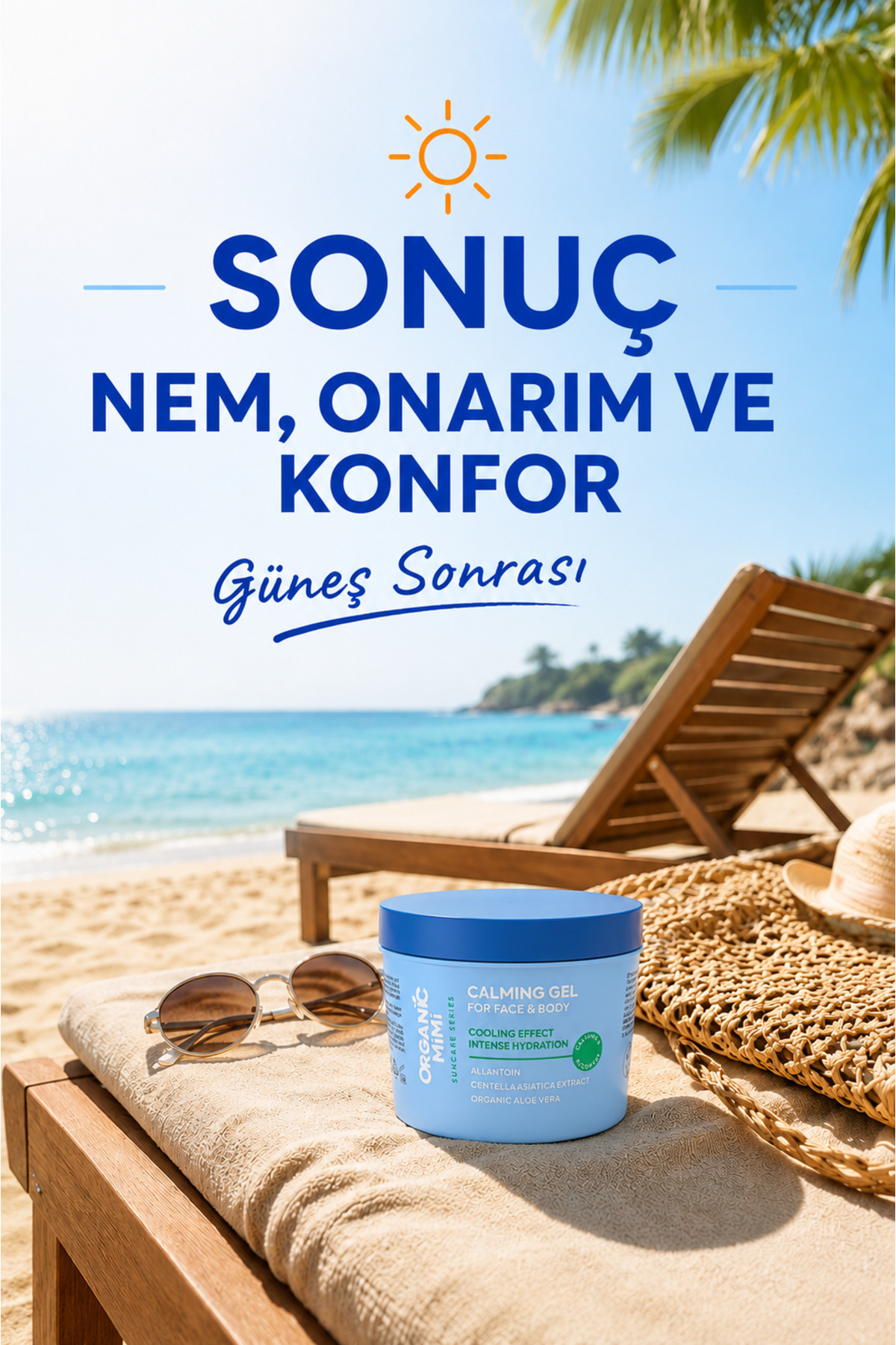 Güneş Sonrası Bakım Jeli Yüz ve Vücut İçin Yatıştırıcı Nemlendirici 100 ml — 8606032064243 — تصویر 6 از 9