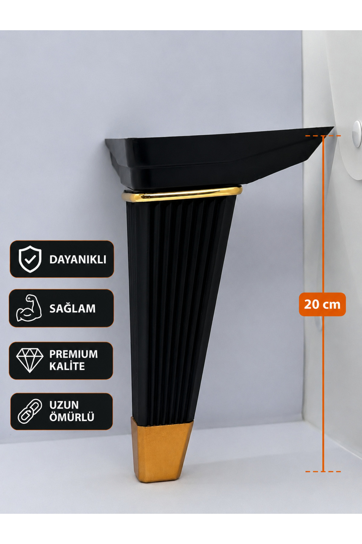 NILAKS ÇİZGİLİ YILDIZ AYAK 20 CM - 4 ADET - MOBİLYA , ÜNİTE