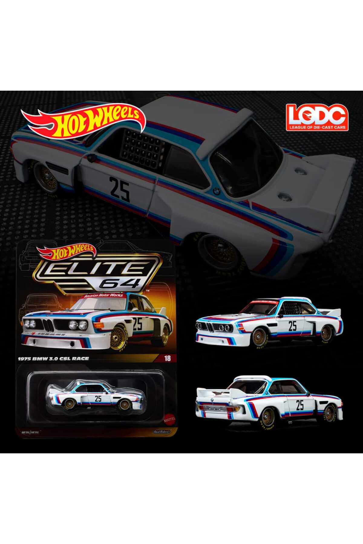 ホットウィール ELITE64 ’75  3.0 CSL RACE  HOT WHEELS Elite 64 1975 BMW 3.0 CSL Race - Fiyatı, Yorumları