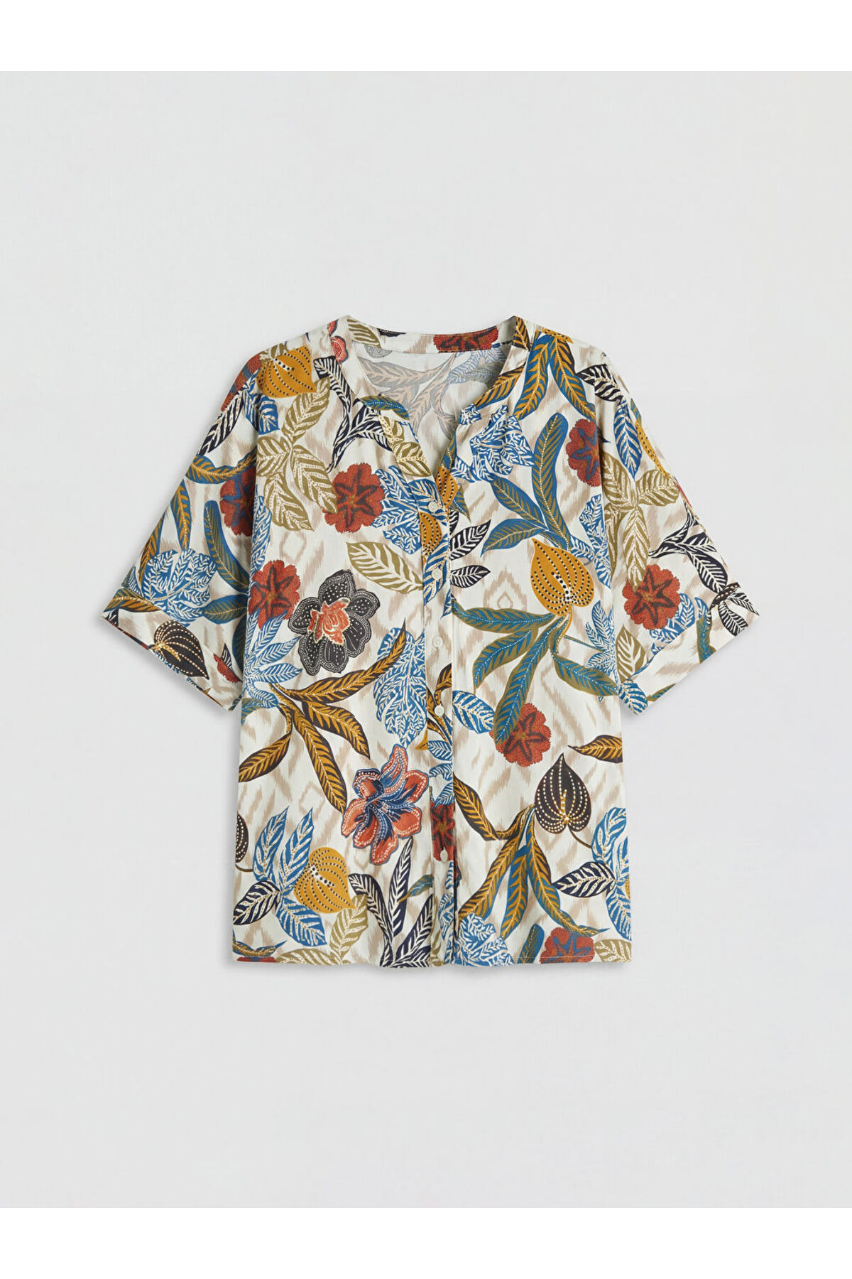 LC Waikiki Mixed loose collar floral oversize blouse from gülis clothing
