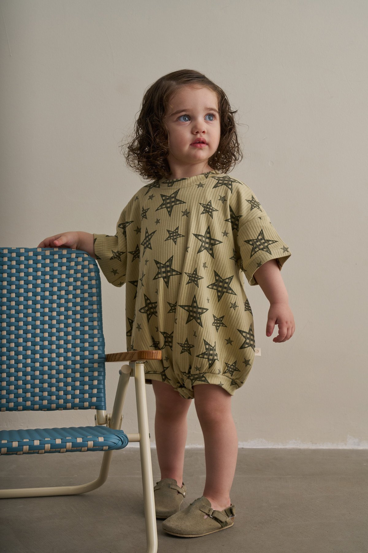 Khaki Comfy Cubs Series Oversized Jumpsuit