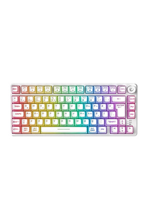 Rampage ZEPHYRA Beyaz RGB Q Oyuncu Klavyesi Sessiz Membrane