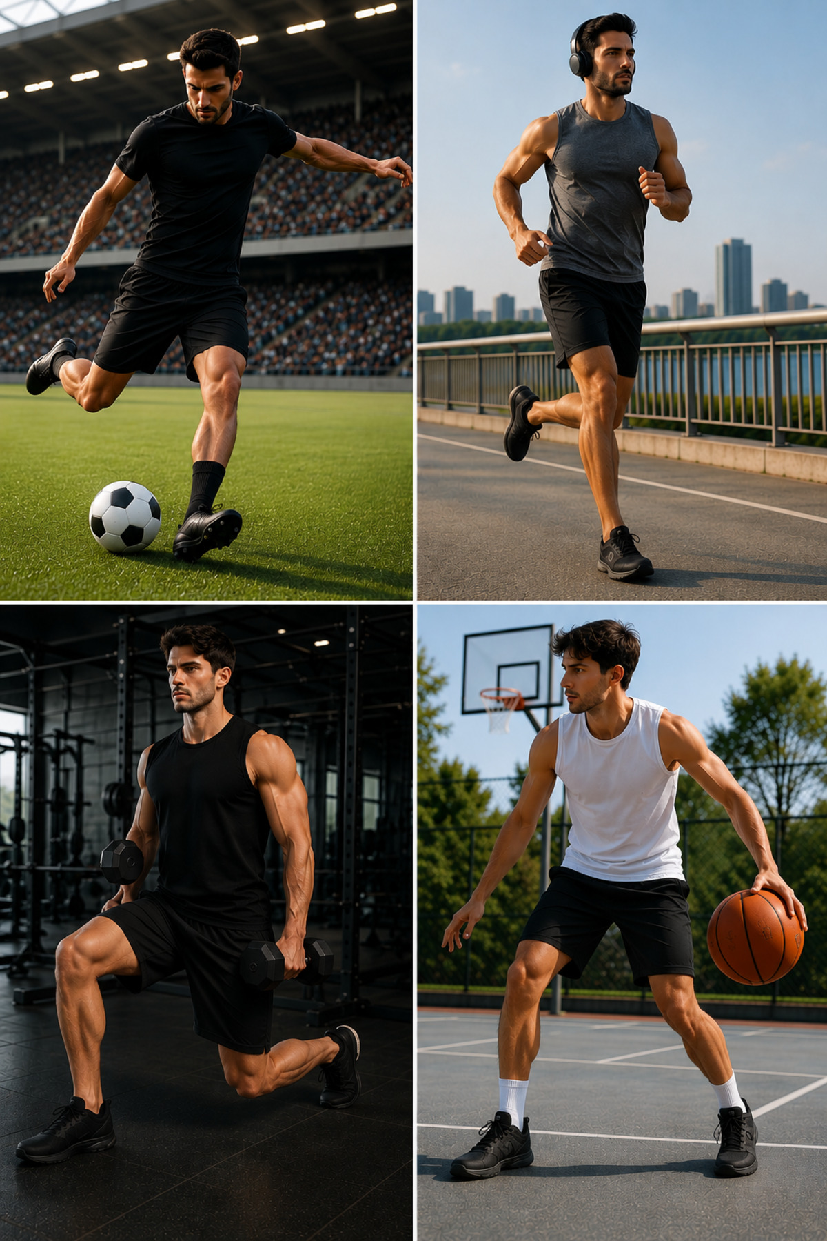 hn sport Spor Şort Cepsiz Astarlı ve İpli Halı Saha Futbol Şortu Hafif Rahat Antrenman ve Maç Şortu görsel 6