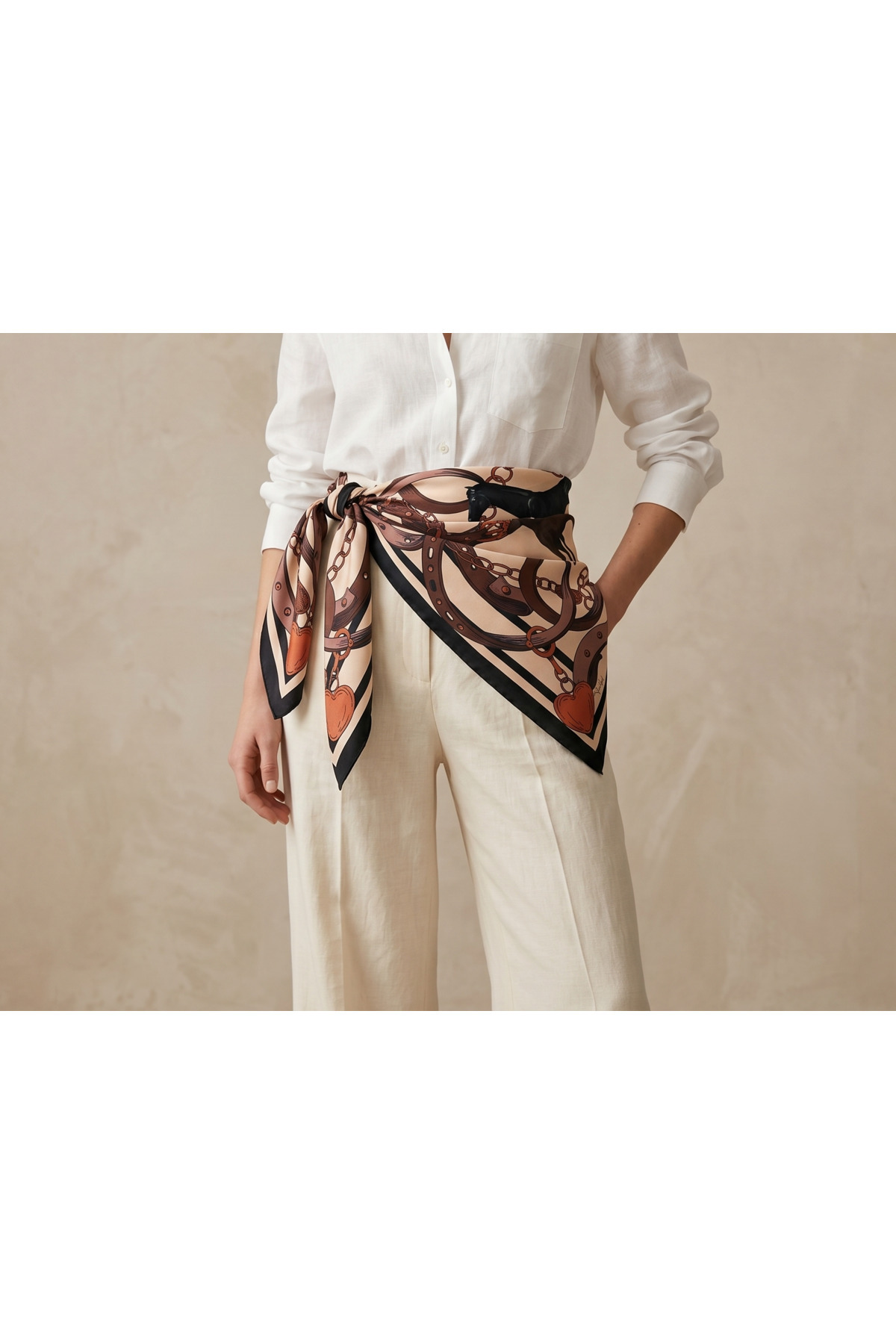 Chasseur Pattern 90X90cm Scarf/Scarf