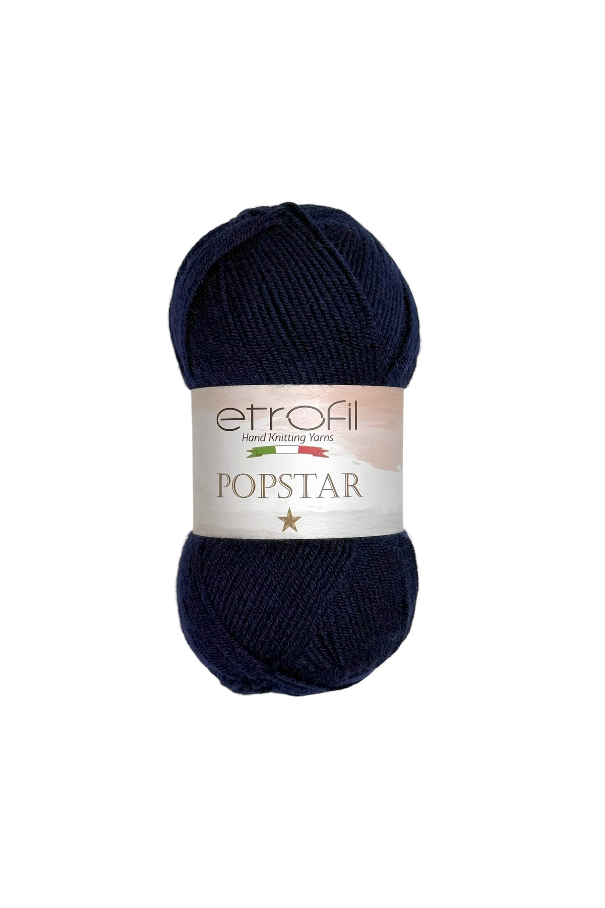 PopStar Knitting Yarn Dark Navy 25% Organic Wool 75% Acrylic 100g 280m (75318)