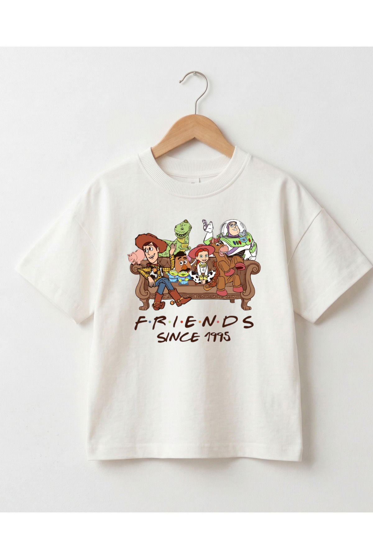 babytex Children's Oversized Printed T-Shirt – Fun Friend Themed Unisex Cotton T-Shirt