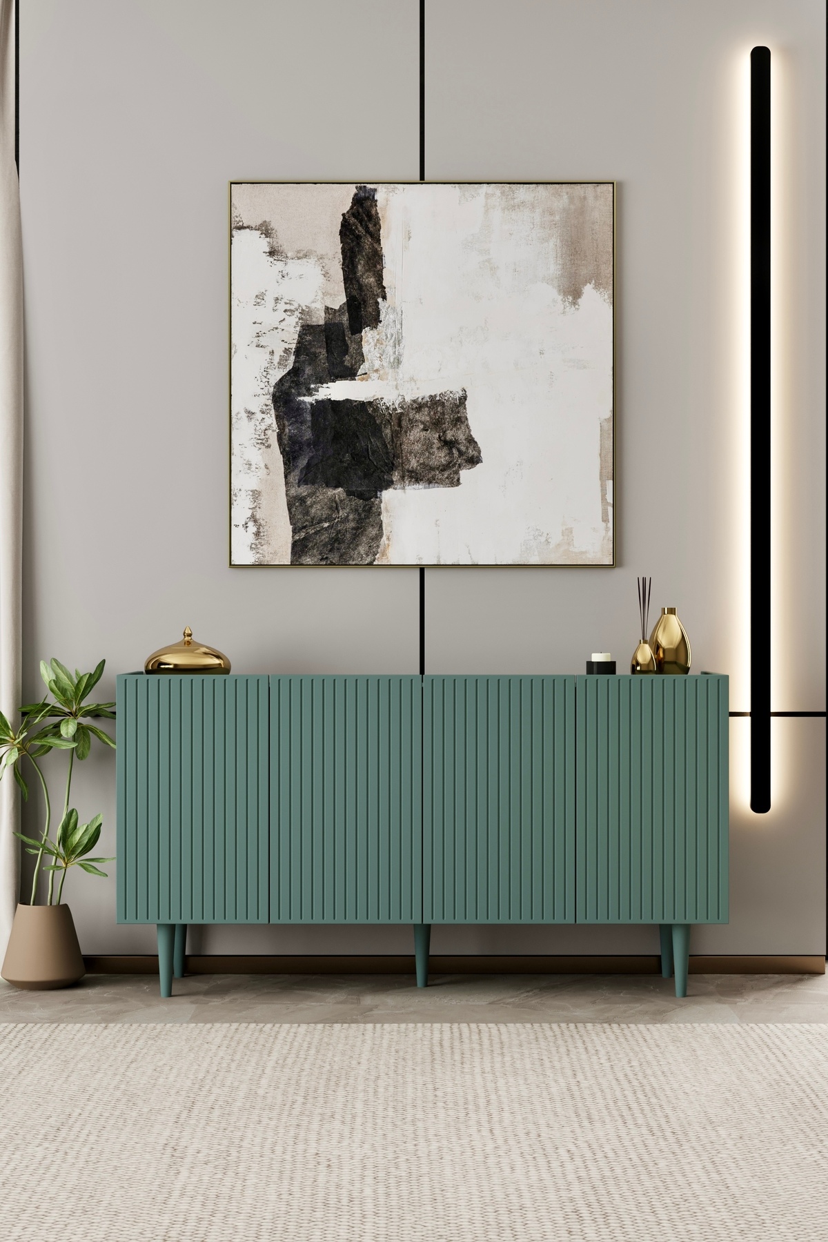 moldesan Capella MDF 4 Kapaklı Konsol 160 cm - Fiyatı, Yorumları