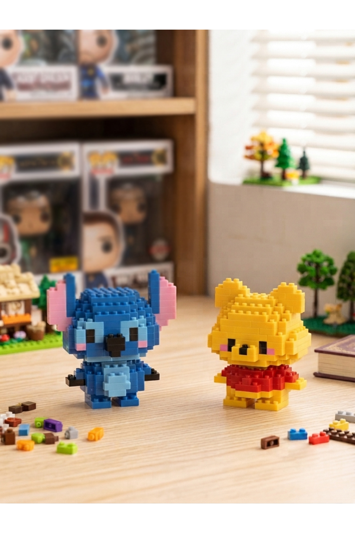 Bricks make a wise life Stitch ve Winnie the Pooh 3D Yapboz