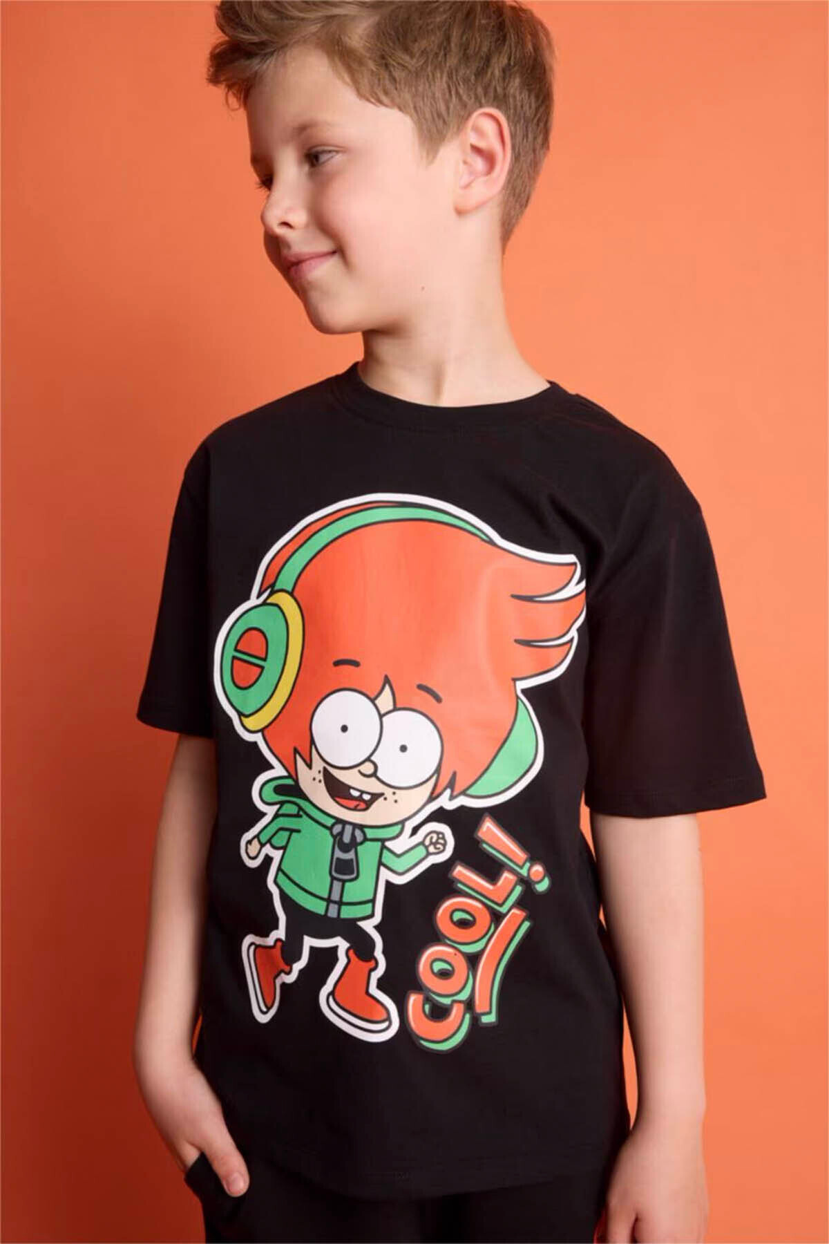 Defacto 100% Cotton Super 1 Set New Regular Fit Crew Neck Short Sleeve T-Shirt Boy's H7926A826Hs