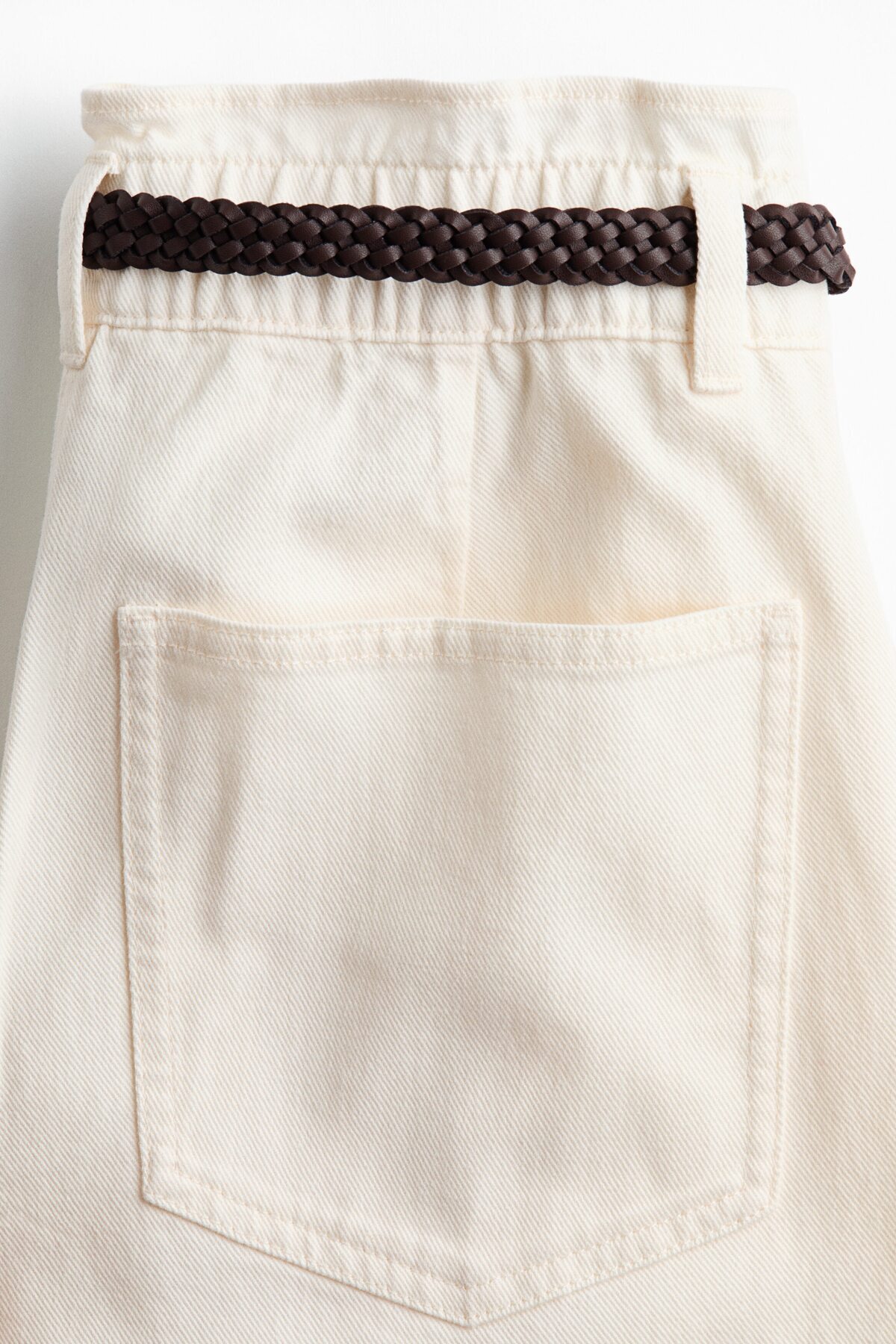 H&M Barrel Paçalı ve Kemerli Pantolon görsel 4