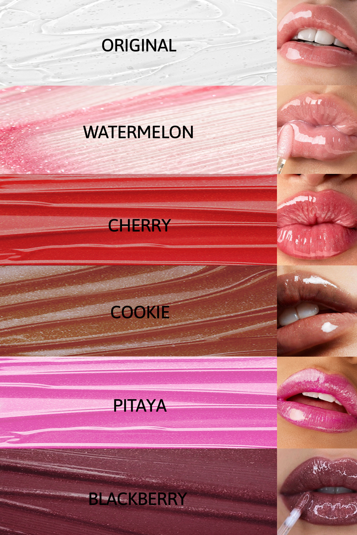 Dolgunlaştırıcı Efekt, Nemlendirici, Parlatıcı Lip Oil Gloss 6'lı Set — رنگارنگ LİPSET6 — تصویر 2 از 8