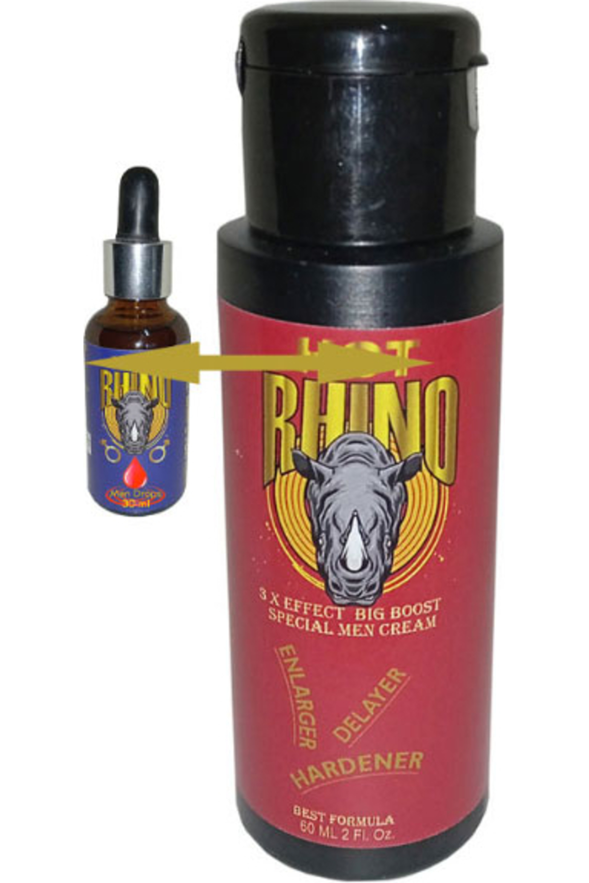 Bezos Firexl Rhino 3xeffect Boostenlargetime Kremi + Rhino Erkeklerin Iligi Içeceği — GU-EYF-11732-NIDA01