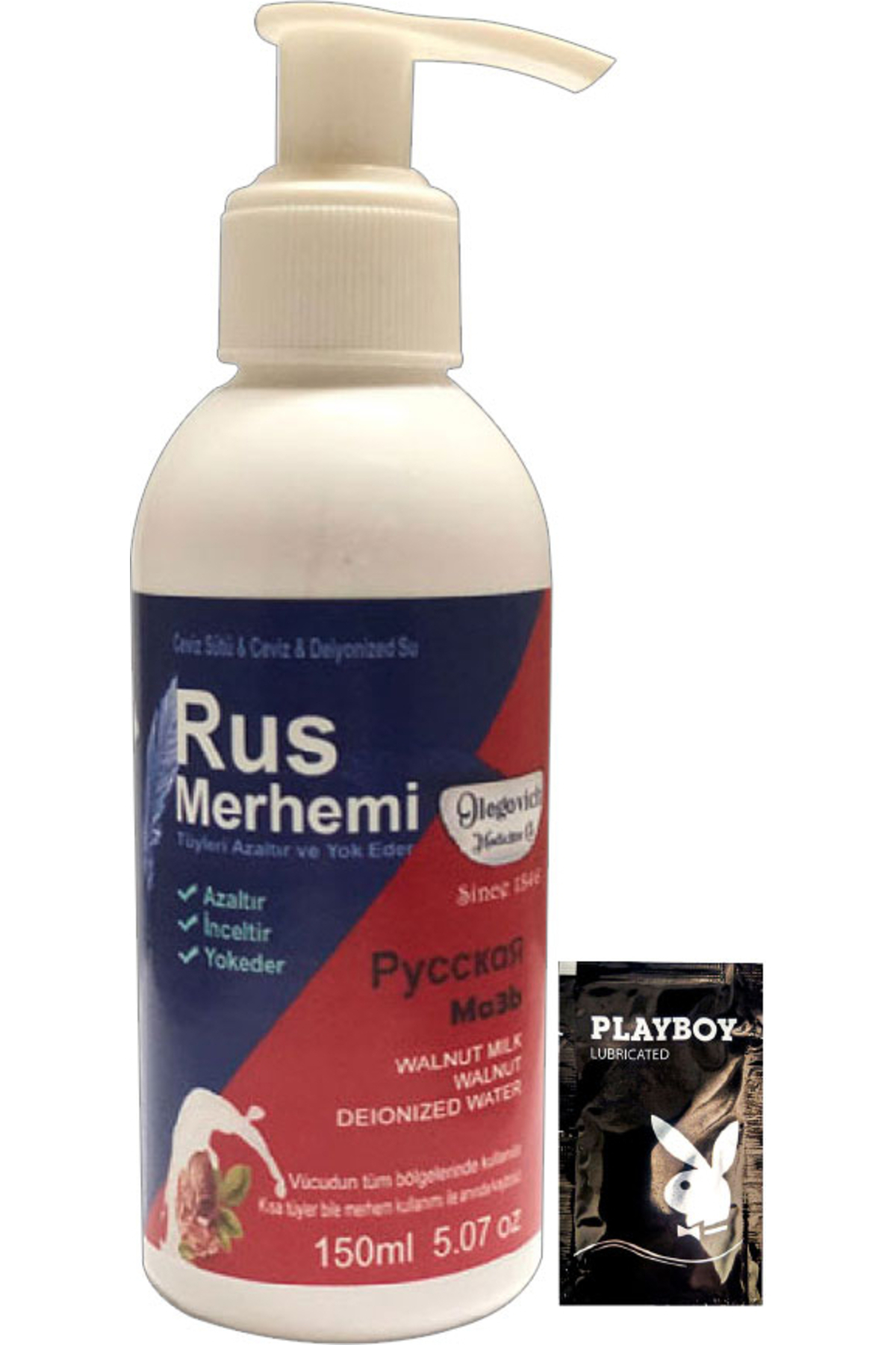 Genel Markalar جنرال مارک Rus Merhemi Blue 22-2:0027 Glegnid 150 Ml Cevizli & Ceviz Sütlü Rus Merhemi Tüy + Yanında Jel — GU-EYF-17334-SMB2