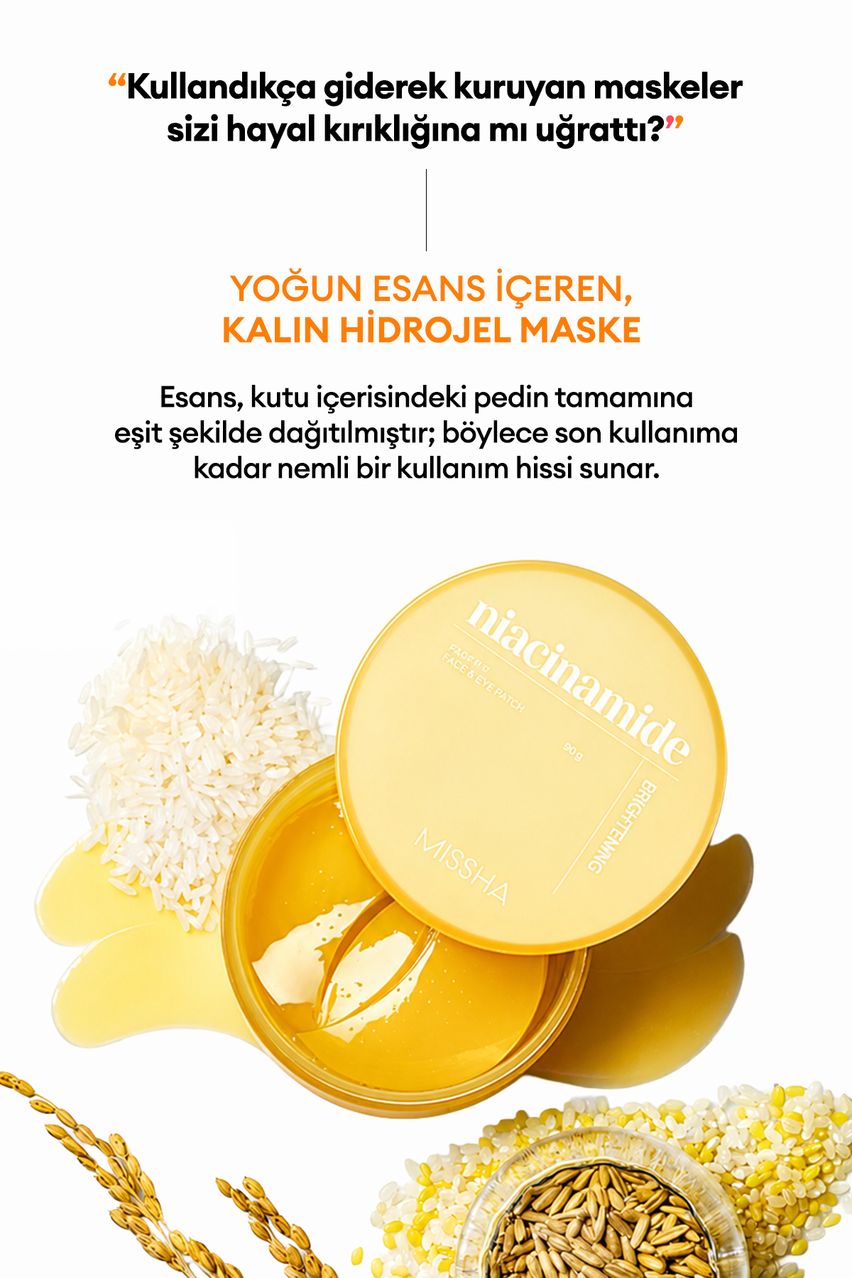 Aydınlatıcı Çok Amaçlı Göz Çevresi Maskesi Airy Fit Niacinamide Brightening Face&Eye Patch — 9552 — تصویر 7 از 9
