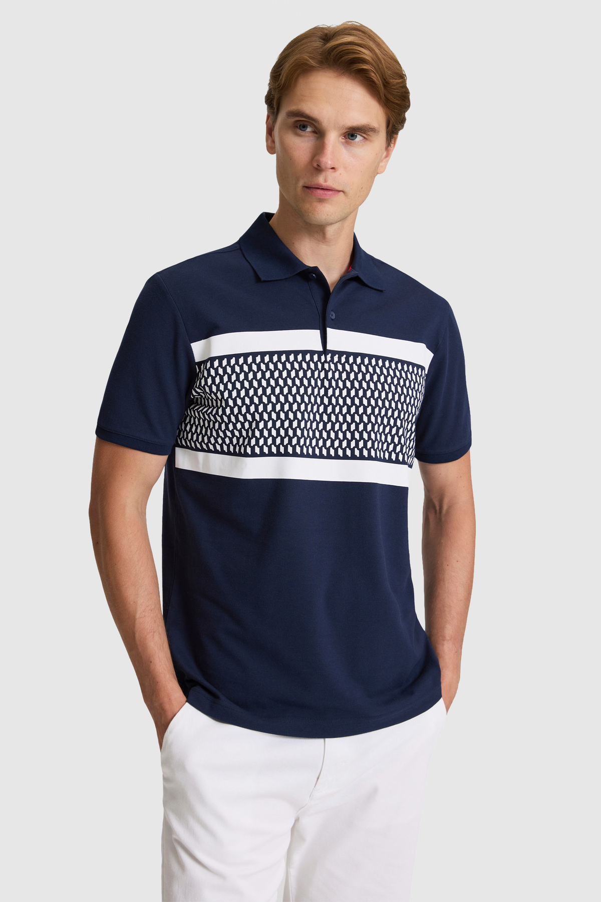 U.S. Polo Assn. Men's Navy Blue Regular Fit Polo Neck T-Shirt 50322392-Vr033
