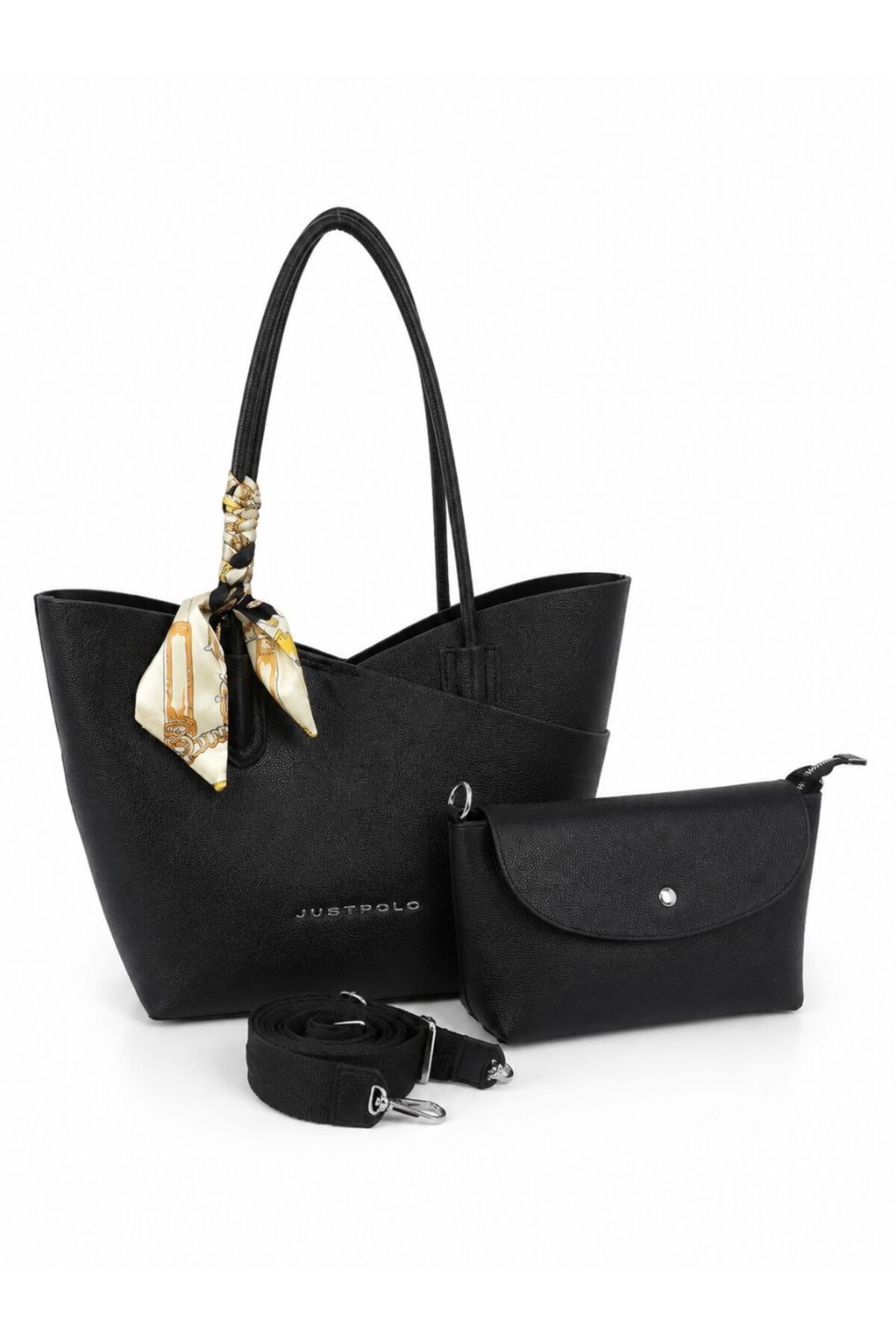 BAG SET WITH GREAT TOUCH OF 2 LARGE SIZE SHOULDER AND CROSSBODY BAG