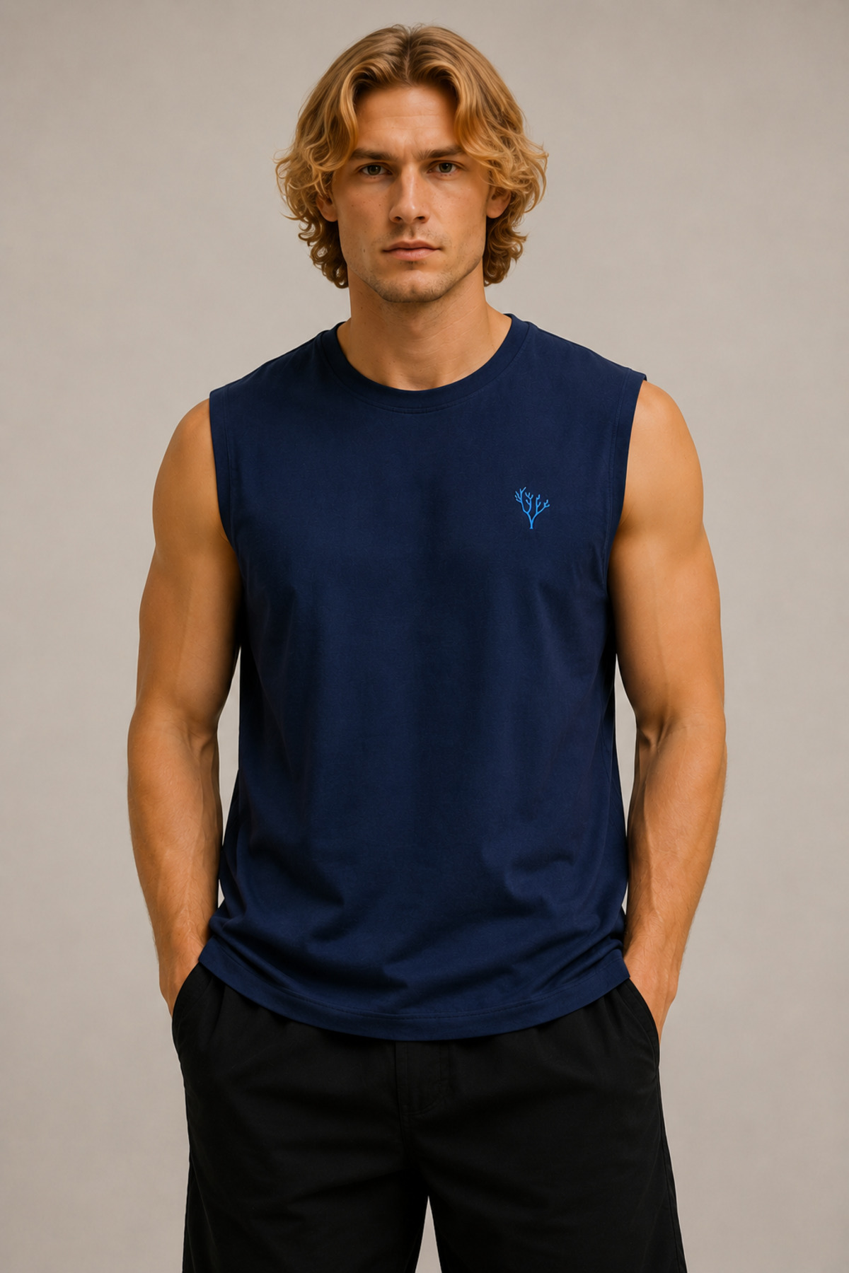 WE&ME Erkek Basic Sıfır Kol Tişört Regular Fit Bisiklet Yaka Esnek Kumaş Spor ve Günlük Kullanım