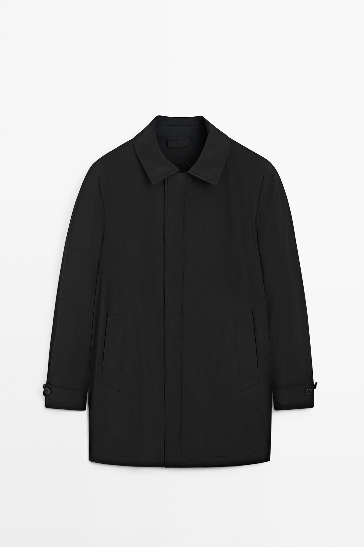 Massimo Dutti Teknik kumaş trençkot görsel 5