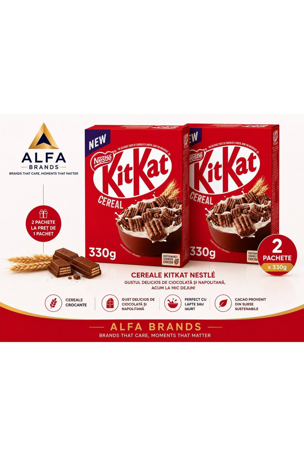 Nestle KITKAT CEREAL 330Gx 2 PIECES