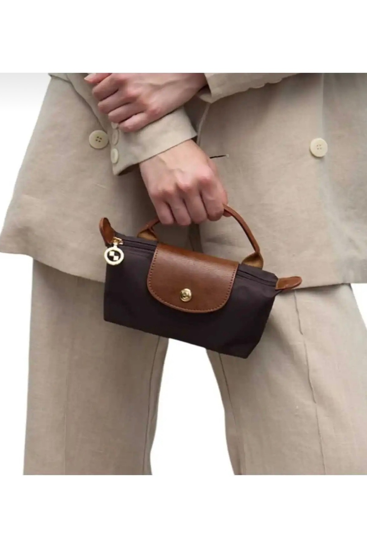 Timeless Le pliage Xs Pounch Kanvas Kese Kadın El ve Omuz çantas!