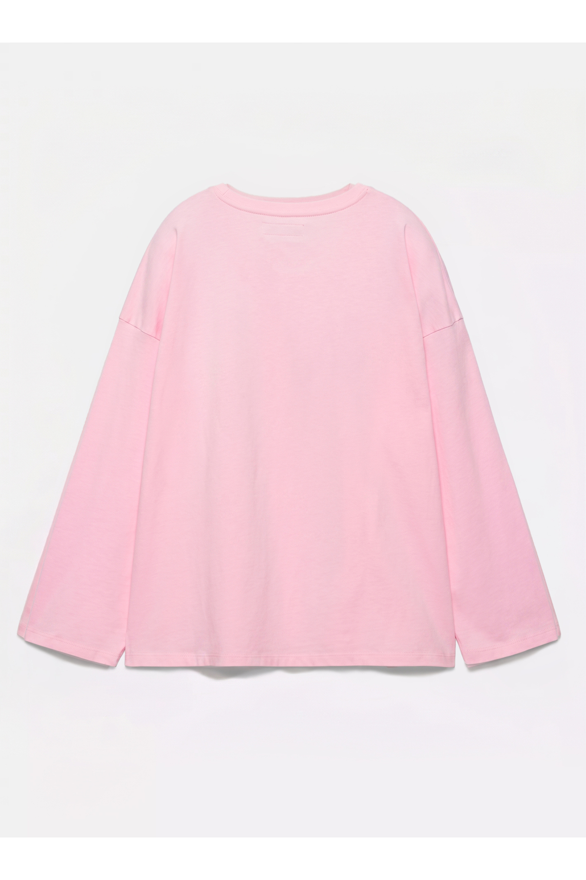 Disante %100 Pamuk Oversize Fit Turkish Delight Baskılı - Bisiklet Yaka Uzun Kollu T-shirt görsel 2