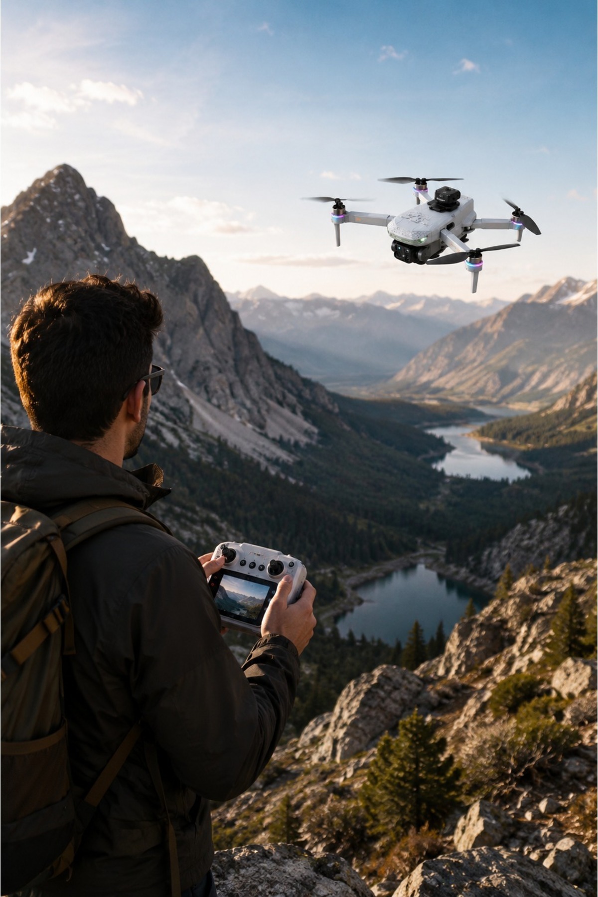 HEJARON GD12 PRO GPS Kameralı Katlanabilir Drone | HD Kamera | Ekranlı Uzaktan Kumanda | 3 KM Kontrol Mesafesi | Akıllı Engel Algılama | Otomatik Eve Dönüş | Profesyonel Drone