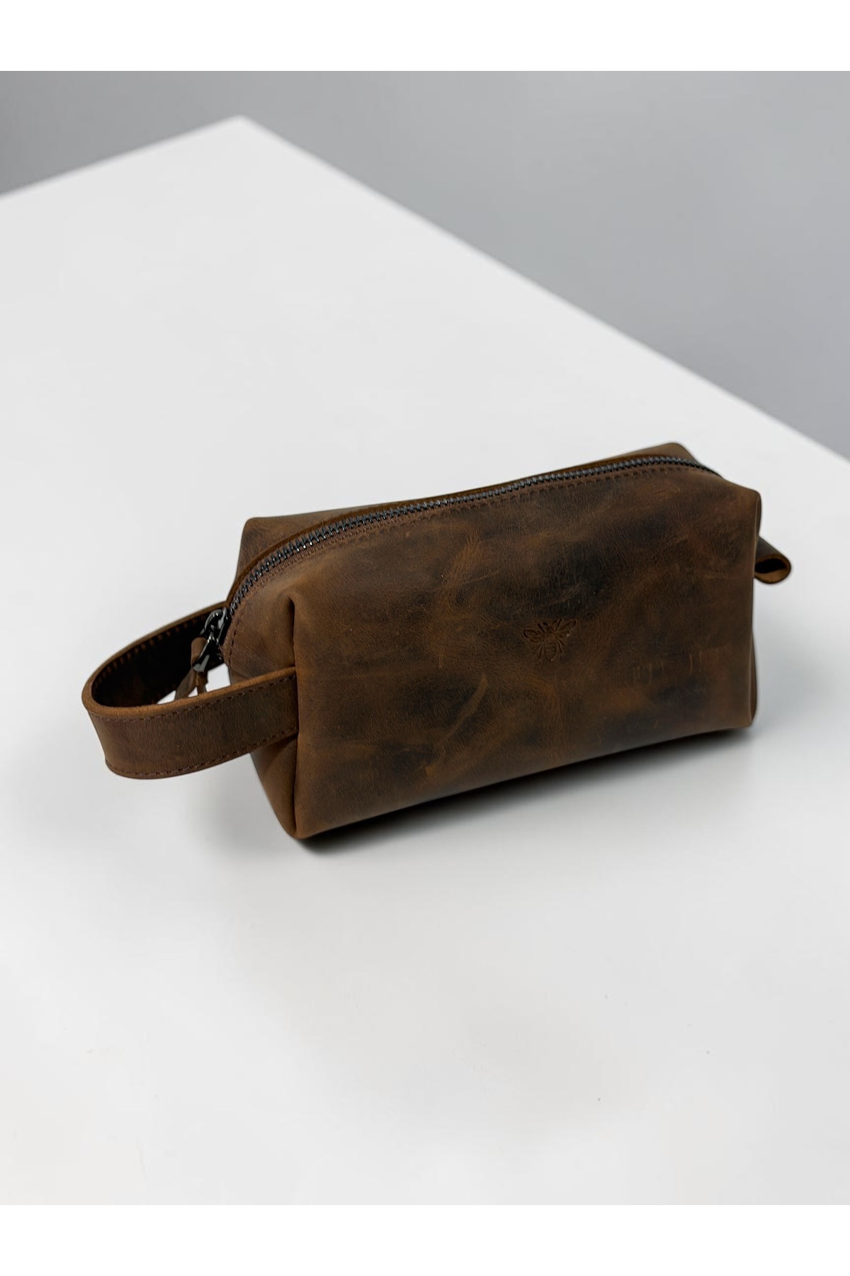BeeBlack %100 Hakiki Deri Organizer NERO Model El Çantası-Siyah Crazy Günlük El Taşıma Çantası orta boy görsel 6