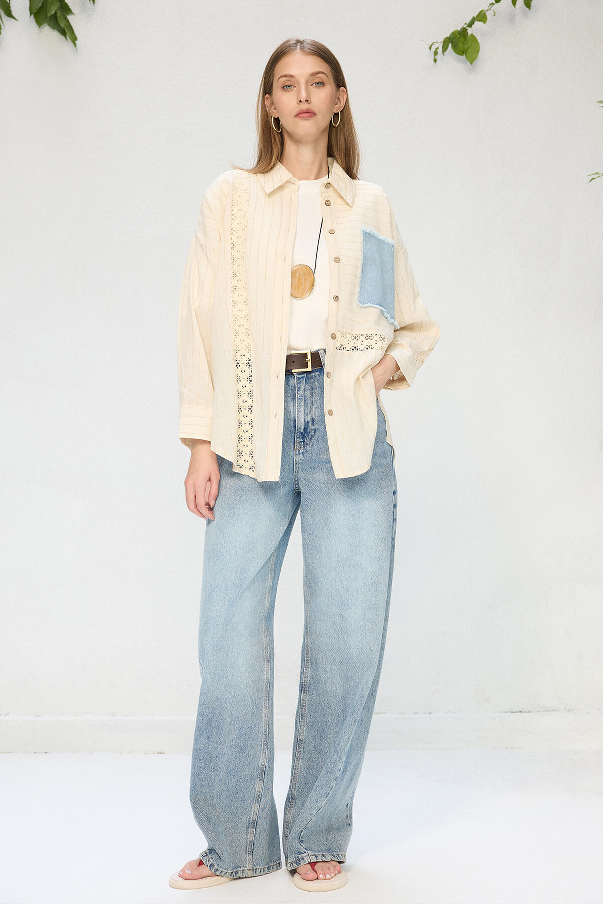 Touche Prive Danel Garni̇li̇ Linen Shirt