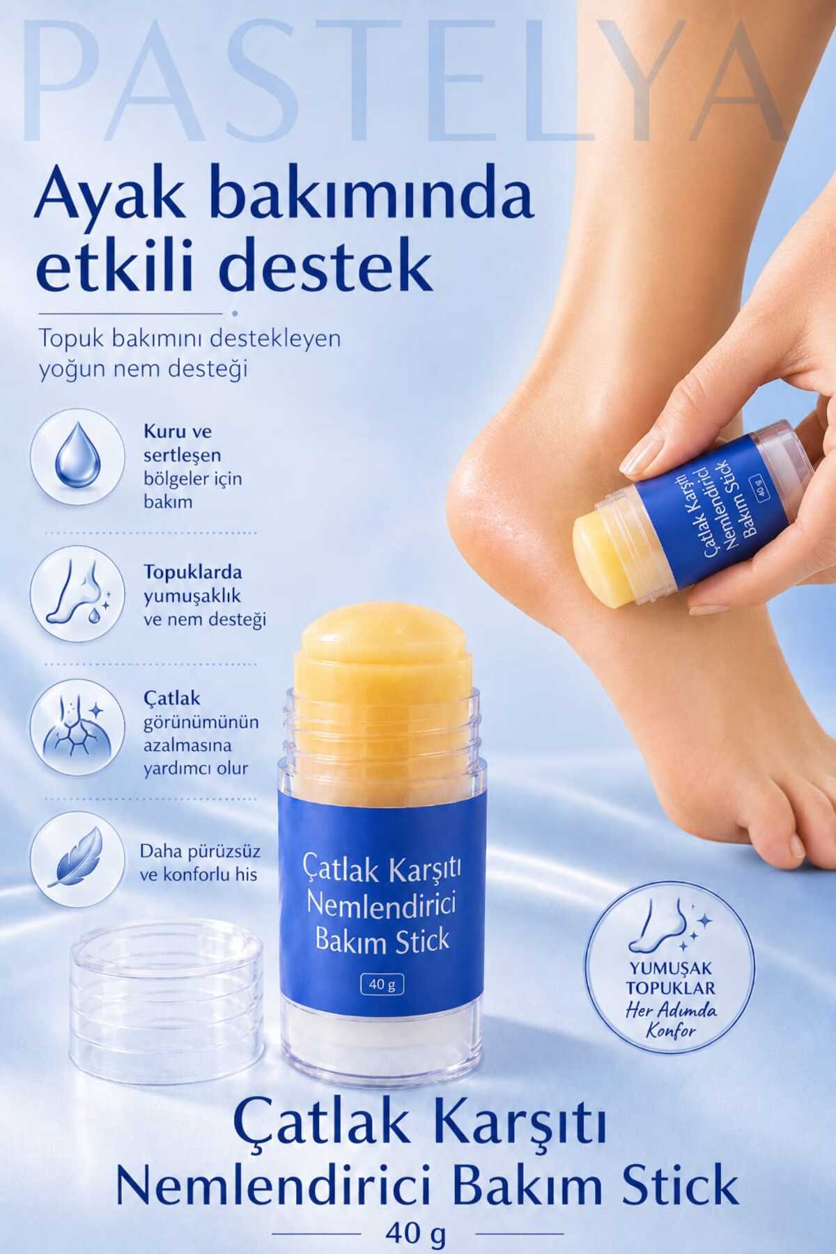 Çatlak Karşıtı Onarıcı Stick Krem - Nem Bariyeri Balm - MAVİ — BALMAVİ — تصویر 3 از 5