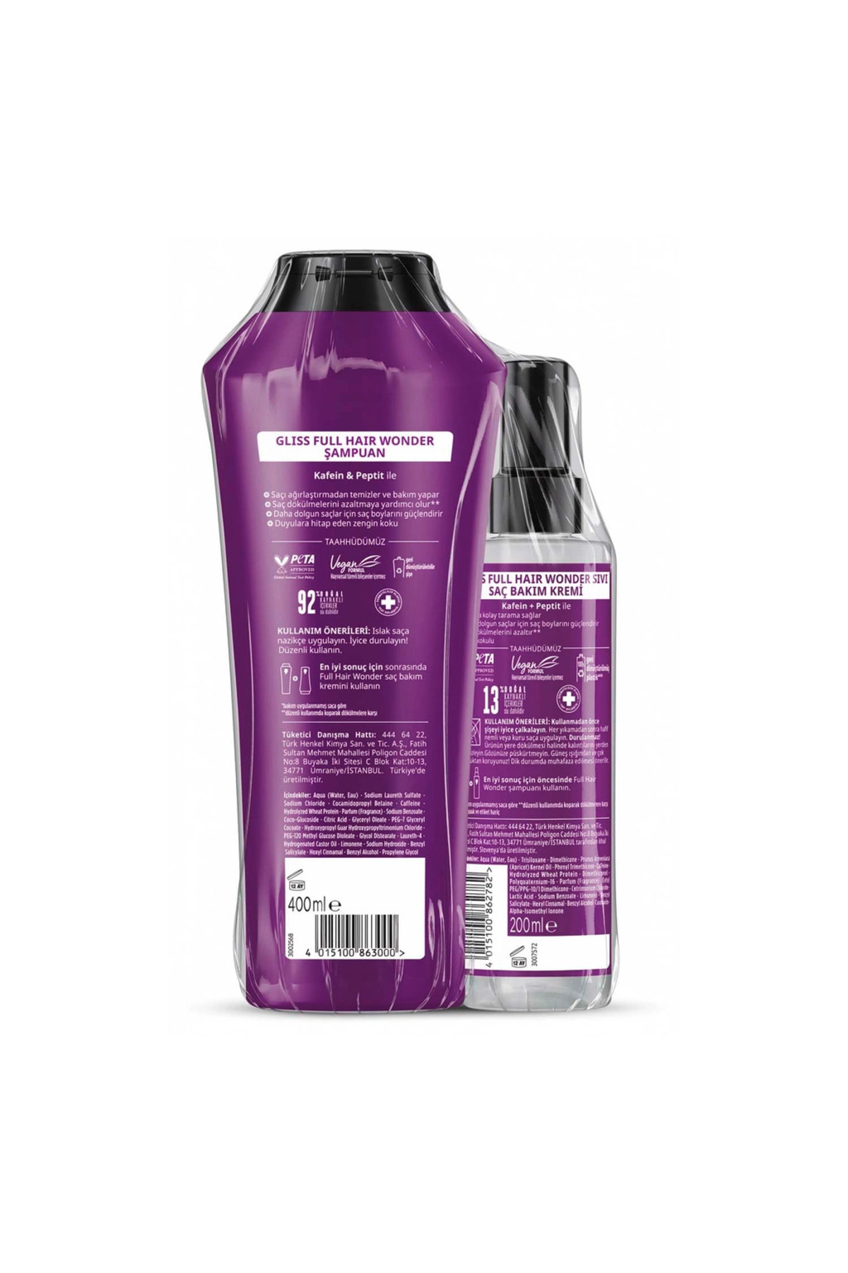 Full Hair Wonder Şampuan 400 ml + Sıvı Saç Bakım Kremi 200 ml — luna98876 — تصویر 2 از 4