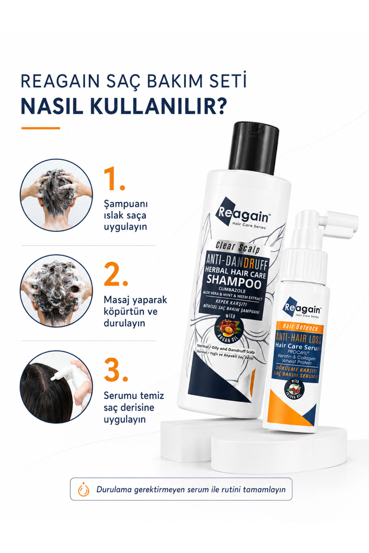 Kepek Karşıtı Şampuan ve Dökülme Karşıtı Saç Bakım Serumu 2’li Set – Climbazole Şampuan + Procapil Serum — TYC5FC4B4CDF2C9F6A50FED00 — تصویر 5 از 6