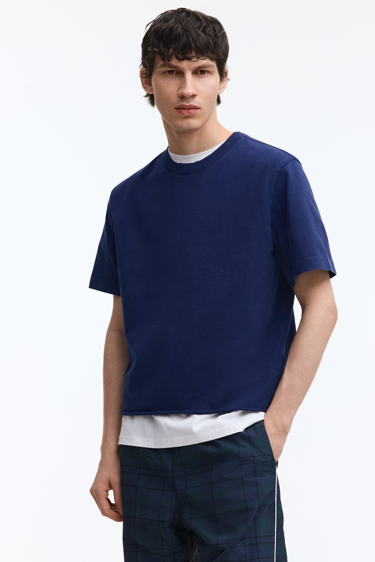 تی شرت مردانه طرح Faded Look کد 1001 اچ اند ام تی شرت H&M
