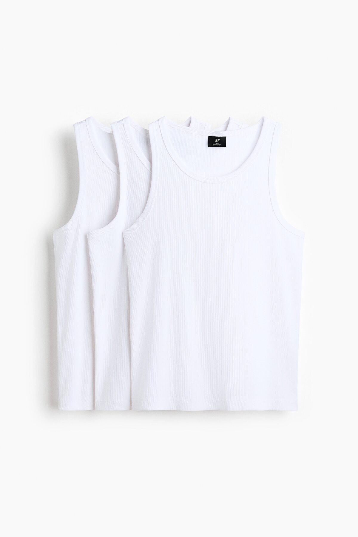 تاپ بدون آستین سه لایه طرح دار اسلیم فیت اچ اند ام تی شرت H&M