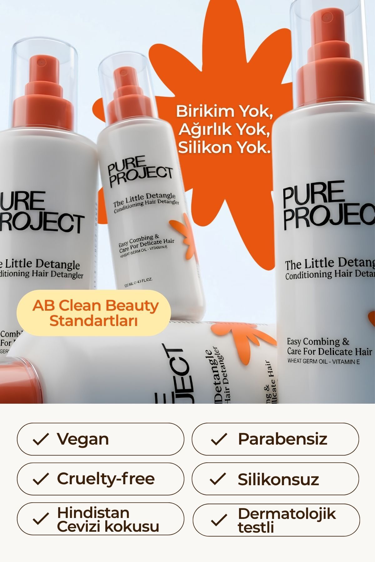 Bitkisel Bazlı Saç Açıcı & Kolay Tarama Spreyi 120 ml | Dolaşma Karşıtı & Yumuşatıcı Etki — 8682835806143 — تصویر 5 از 6