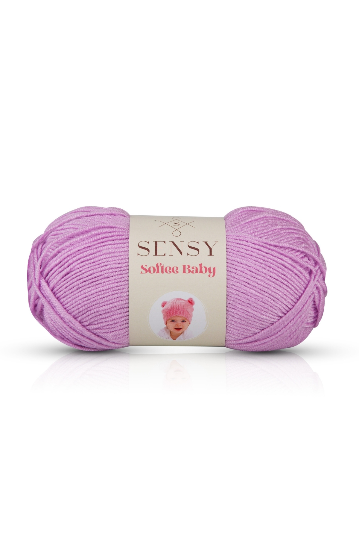 Premium Softee Baby Hand Knitting Drawstring Baby Rope Sweater Vest Rope Scarf Beanie Baby Blanket Rope Lilac