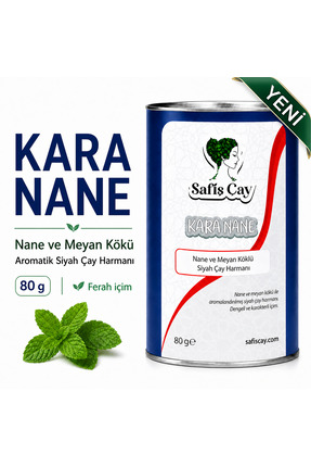 Safiş Çay Kara Nane 80 g | Nane ve Meyan Köklü Aromatik Siyah Çay Harmanı