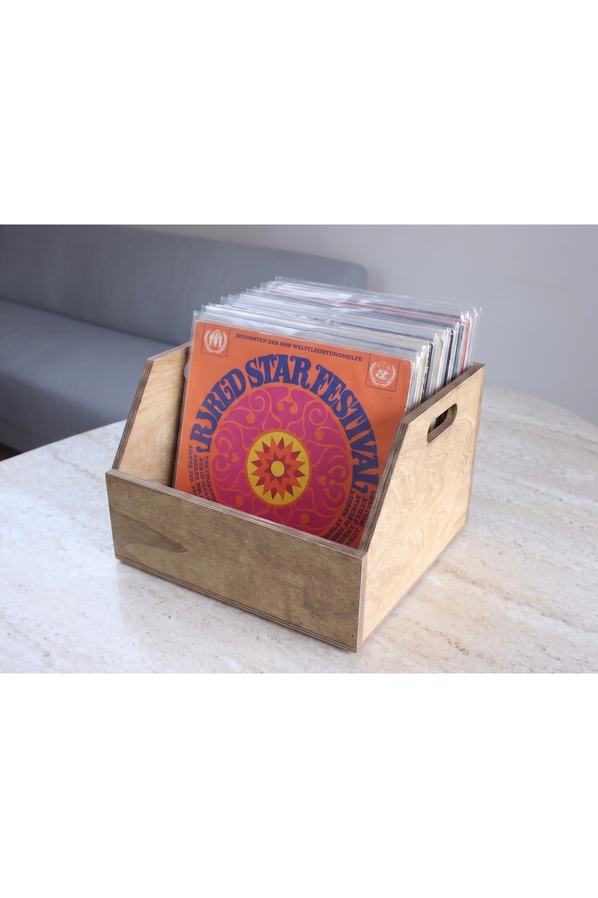 Limon Dekor Ahşap LP Plak Sandığı 12